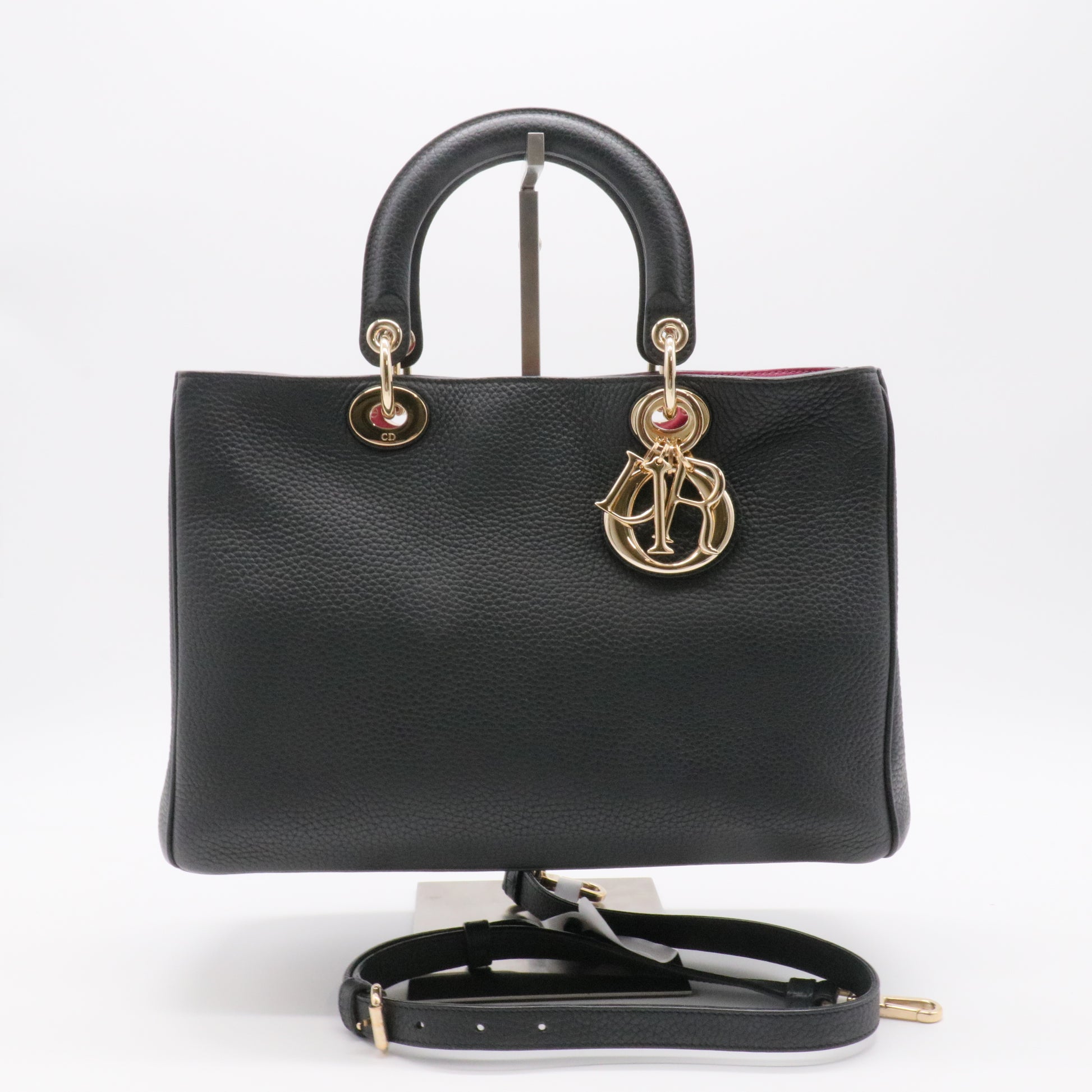 Bullcalf Medium Diorissimo Tote Black for Gisel
