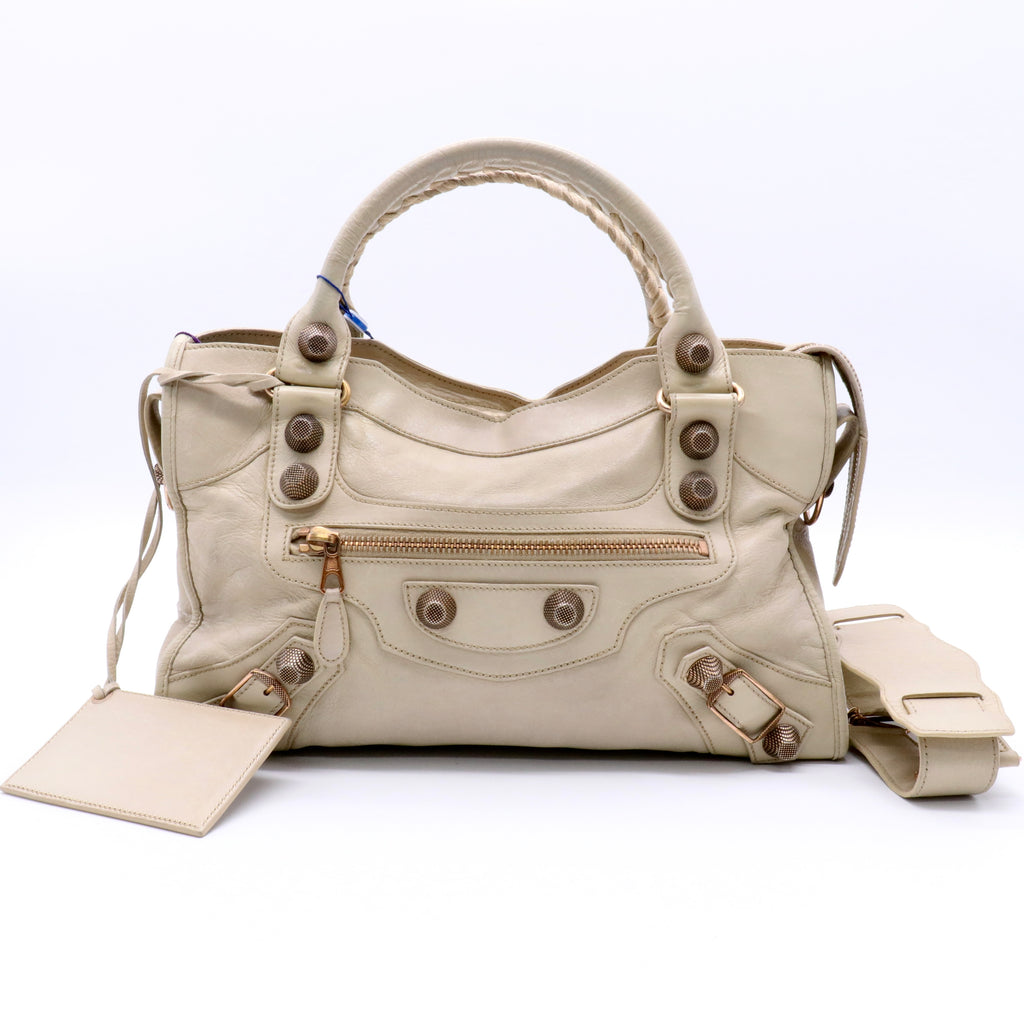 Agneau Giant 21 Rose Gold Hardware City Praline twins