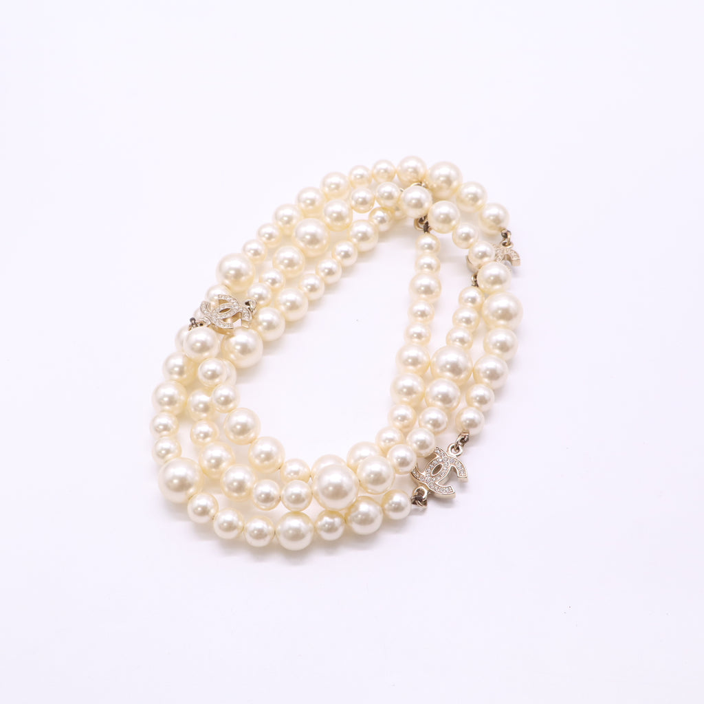 Chanel CC Logo Faux Long Sautoir Necklace W22837