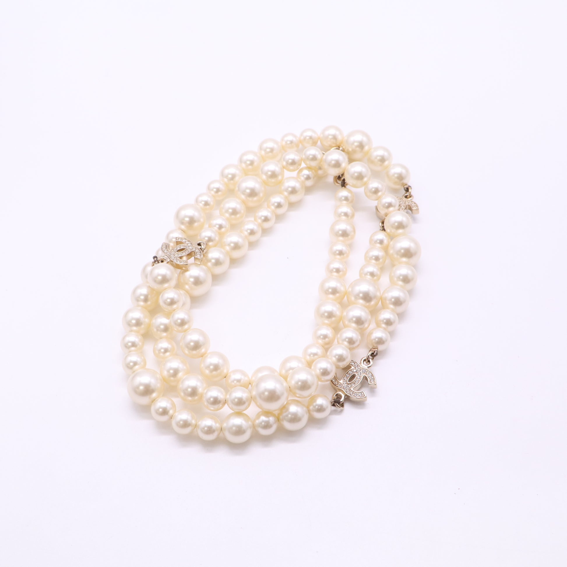 Chanel CC Logo Faux Long Sautoir Necklace W22837