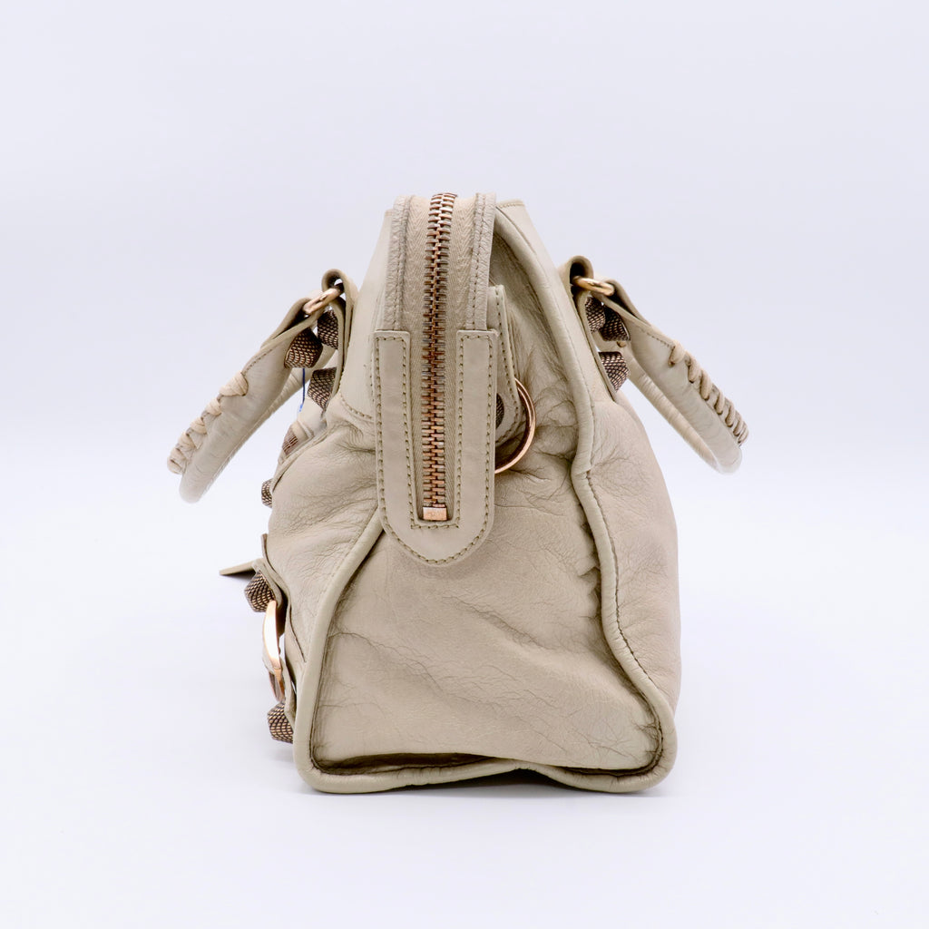 Agneau Giant 21 Rose Gold Hardware City Praline twins