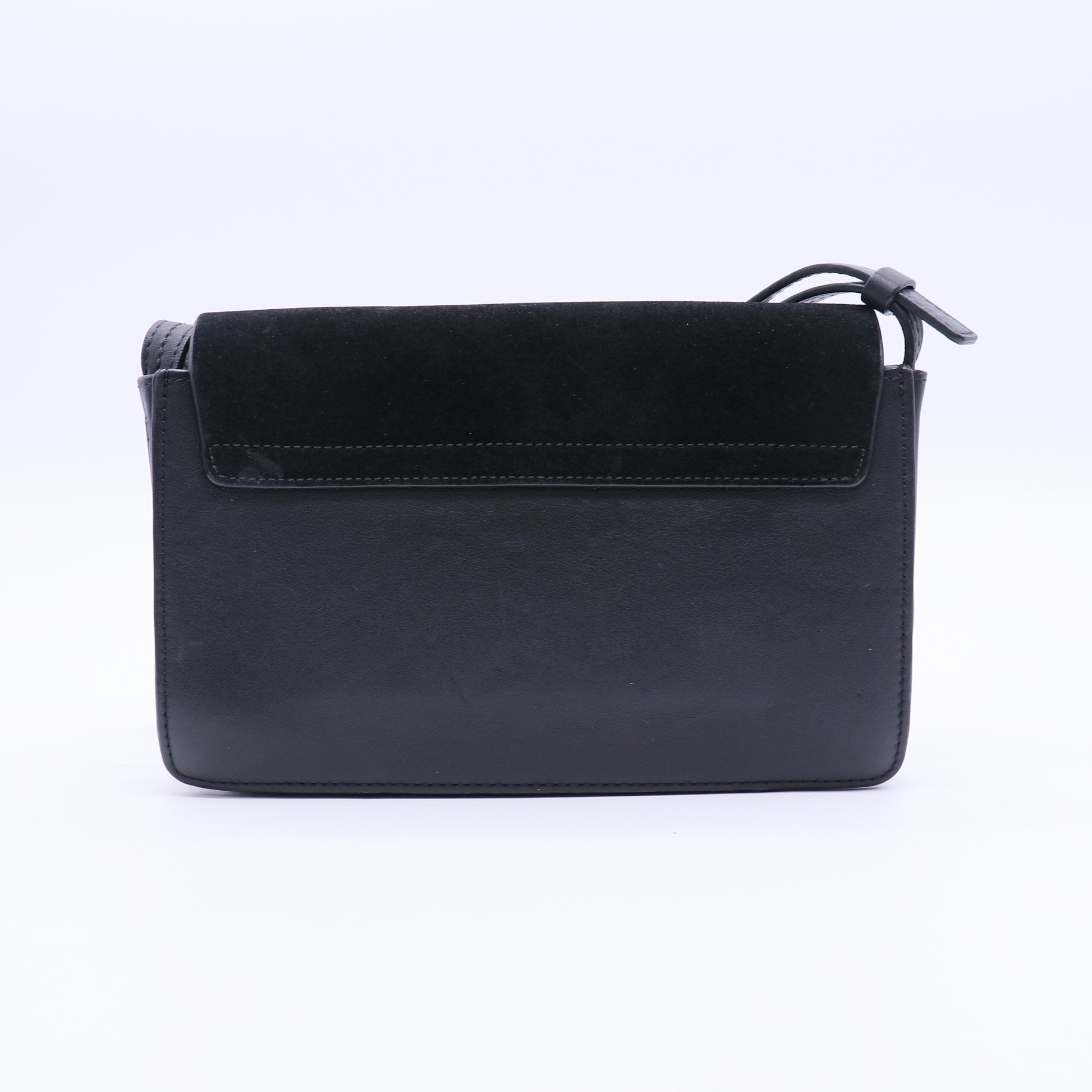 Chloe Suede Calfskin Small Faye Shoulder Bag Black twins B20981