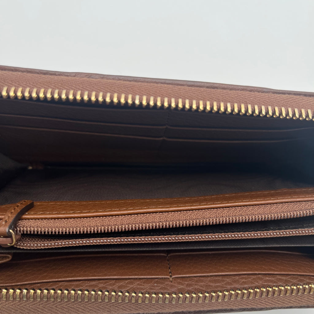 Rania GG Monogram ZIP Around Wallet With Bamboo Tassel twins