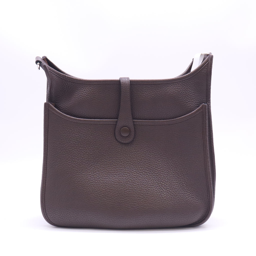 Hermes Taurillon Clemence Evelyne IlI PM Chocolate twins B24164