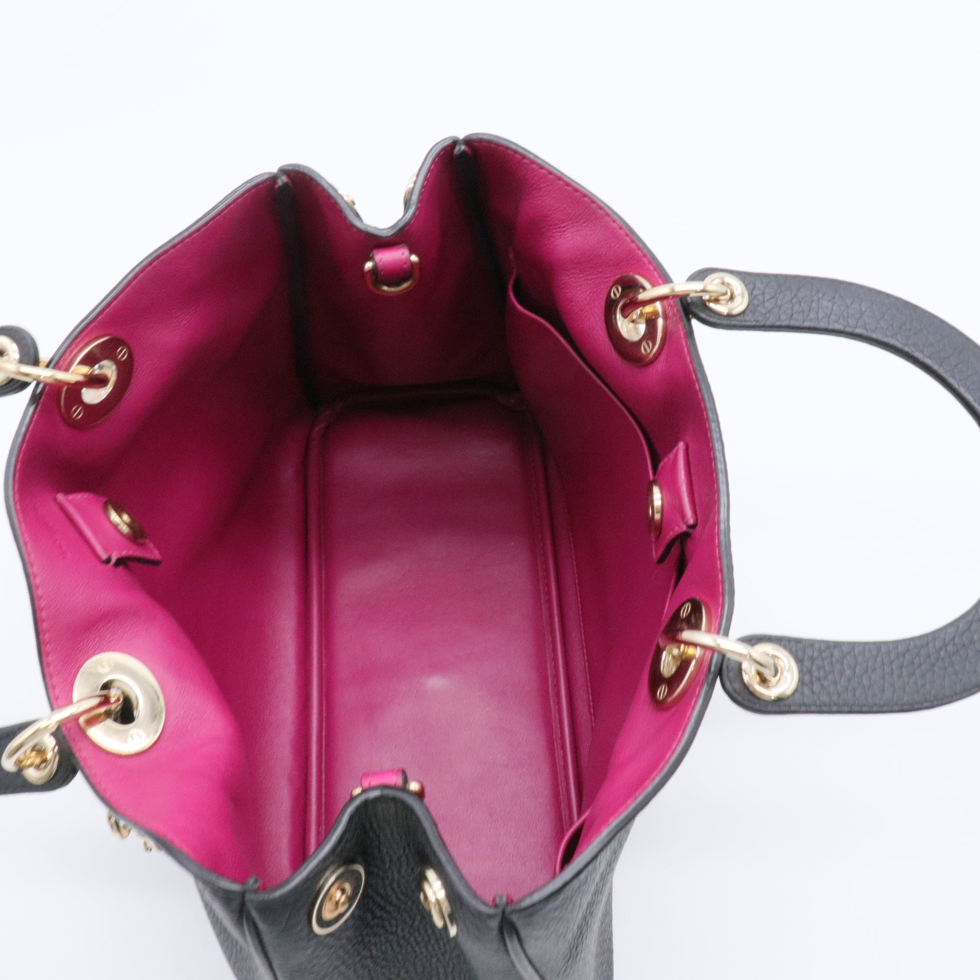 Bullcalf Medium Diorissimo Tote Black for Gisel