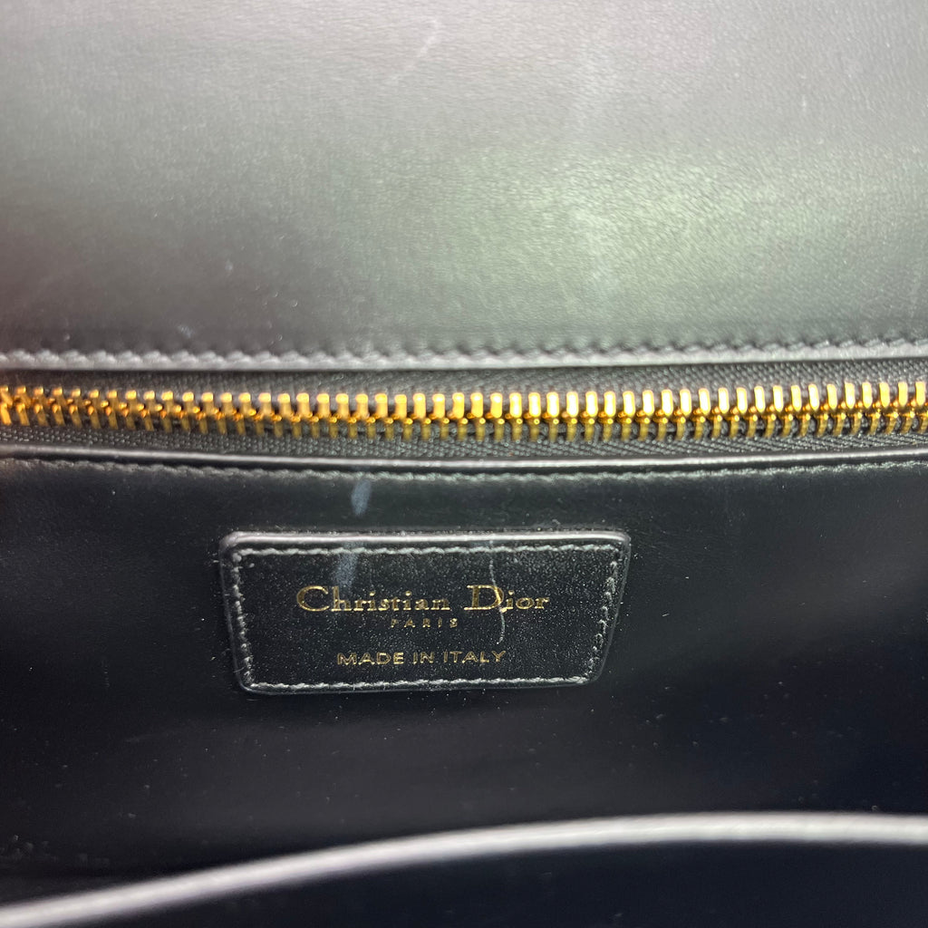 Dior Black Leather 30 Montaigne Bag twins