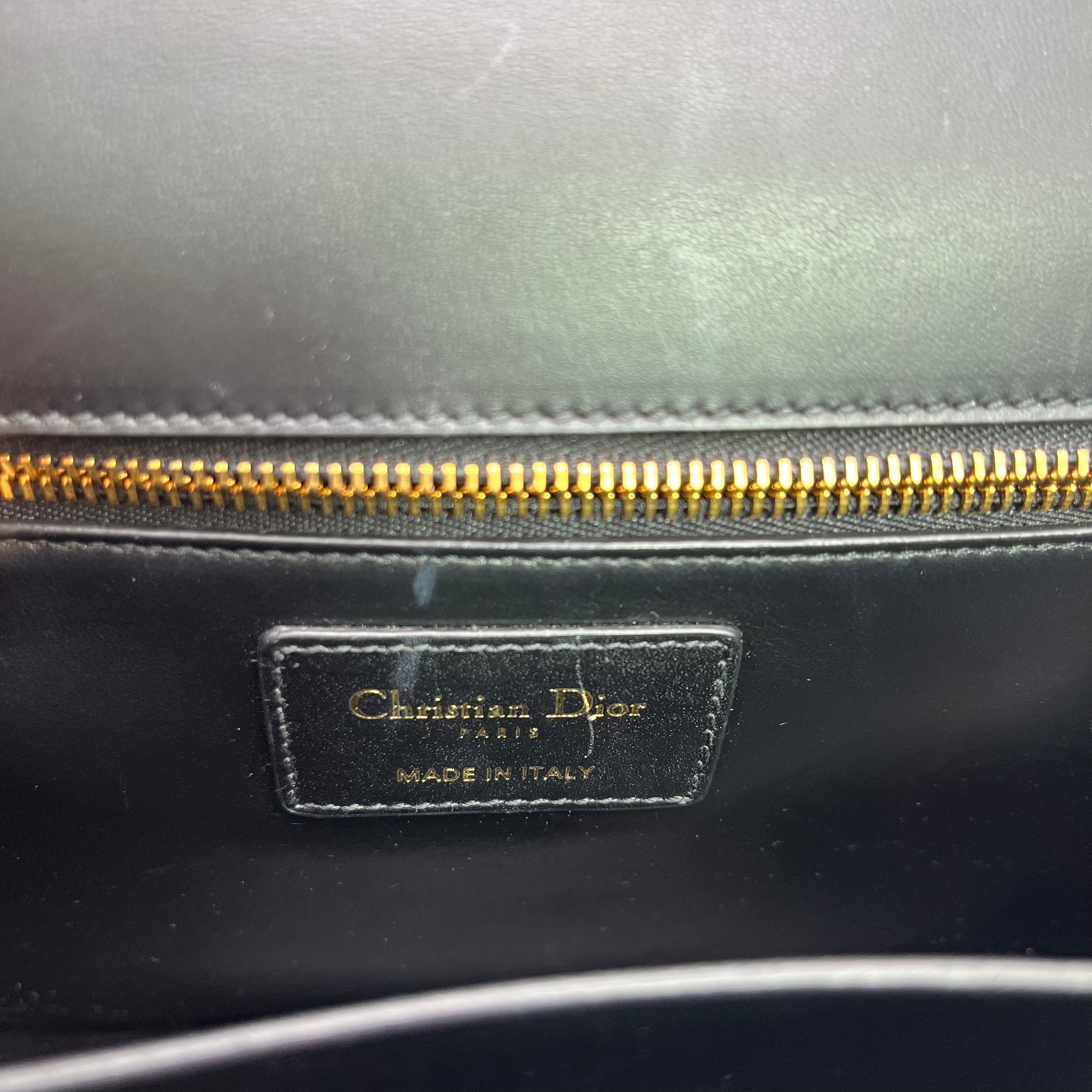 Dior Black Leather 30 Montaigne Bag twins