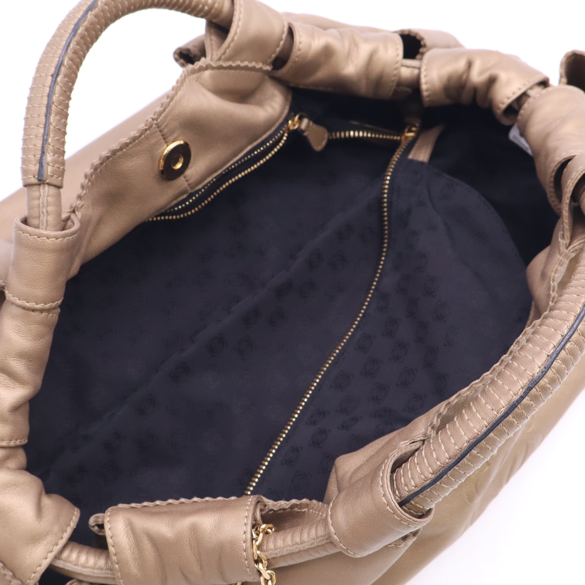 Metallic Nappa Aire Shoulder Bag Gold B24214