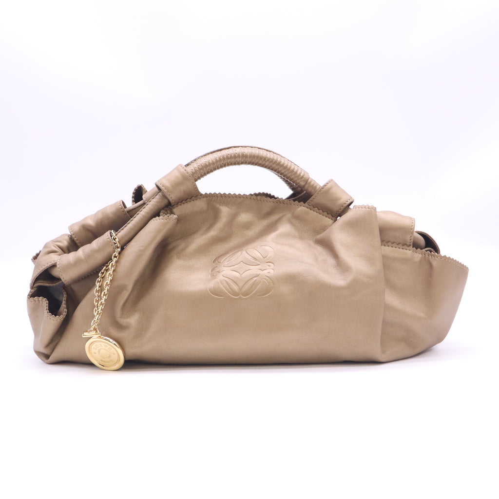 Metallic Nappa Aire Shoulder Bag Gold B24214