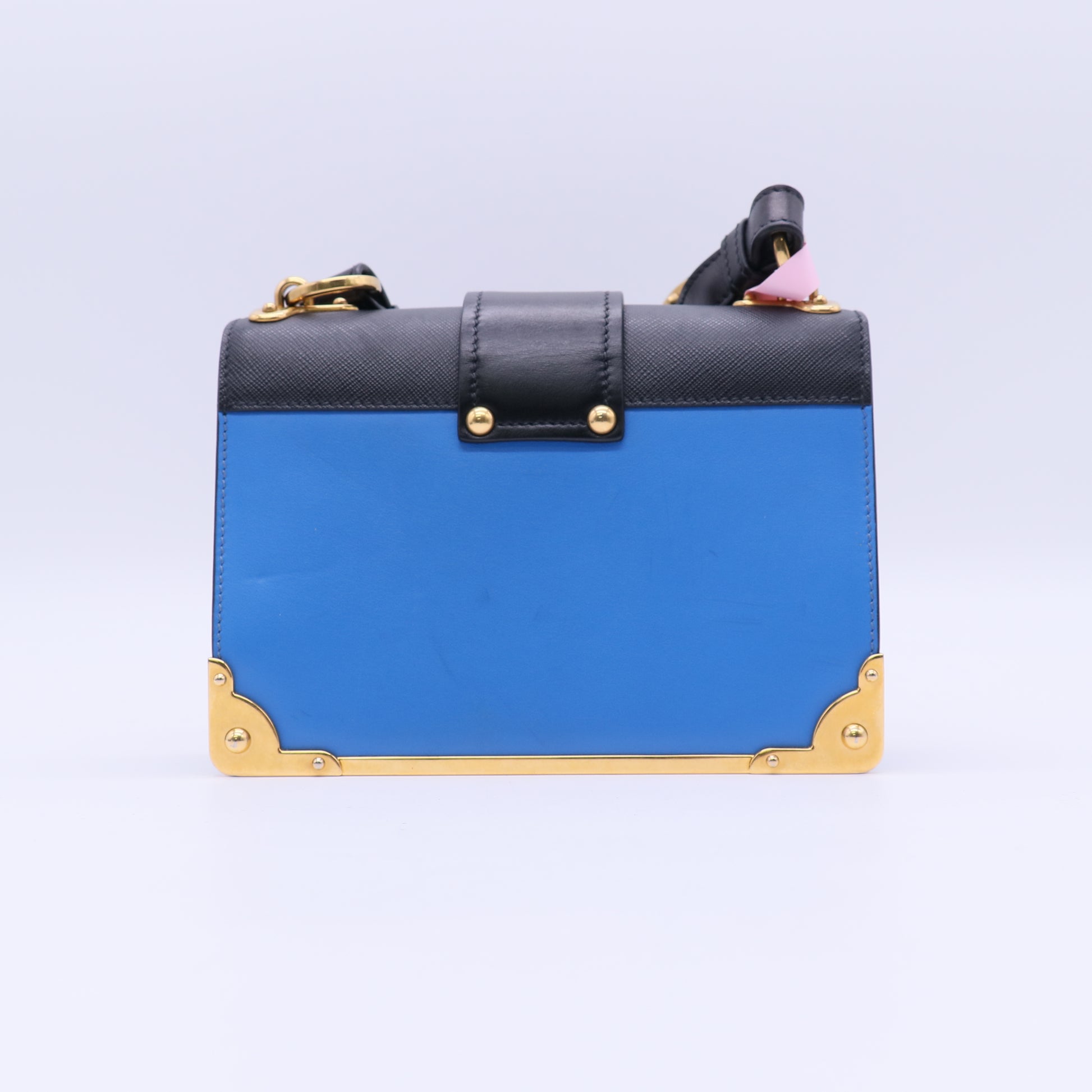 Prada City Calf Saffiano Cahier Bag Astrale Black twins LDJ3691