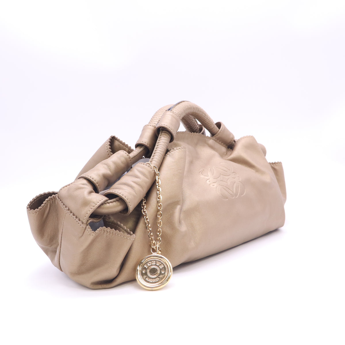 Metallic Nappa Aire Shoulder Bag Gold B24214