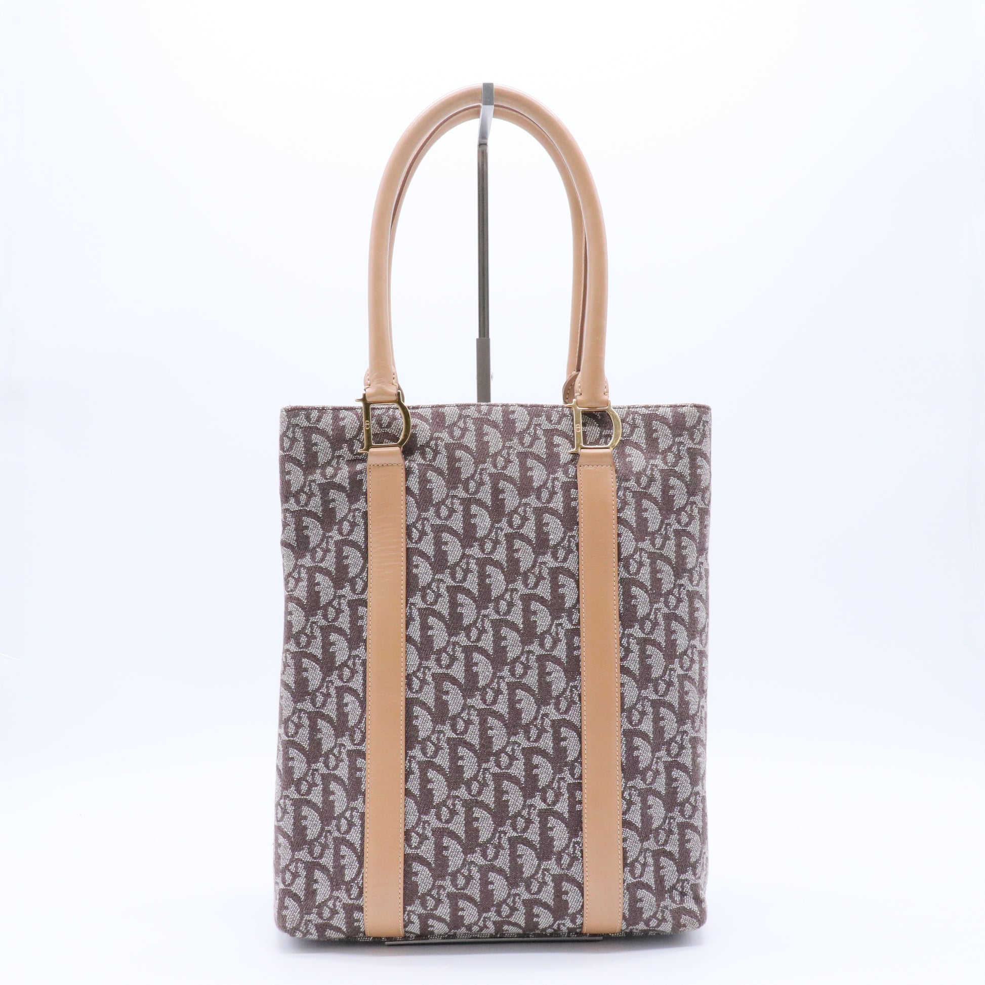 Trotter Monogram Canvas Tote Bag with Leather Trim twins