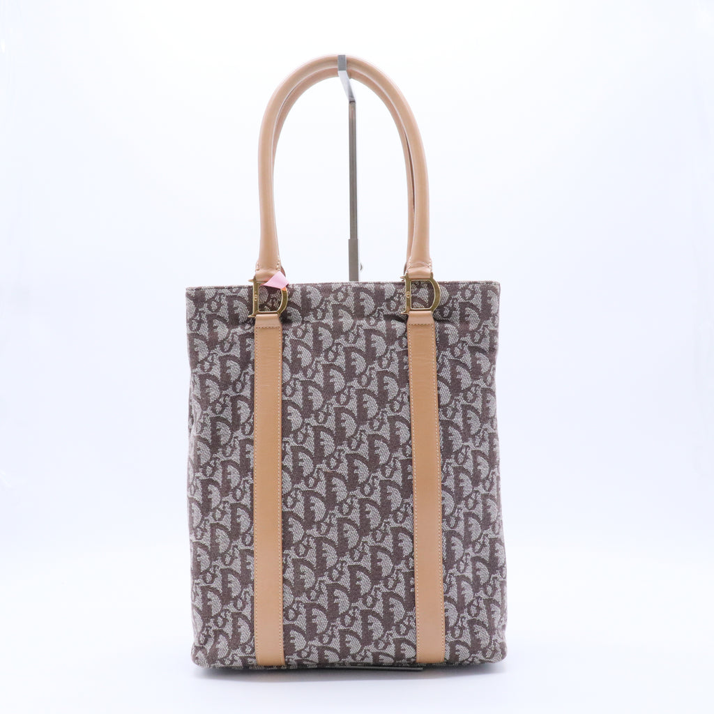 Trotter Monogram Canvas Tote Bag with Leather Trim twins