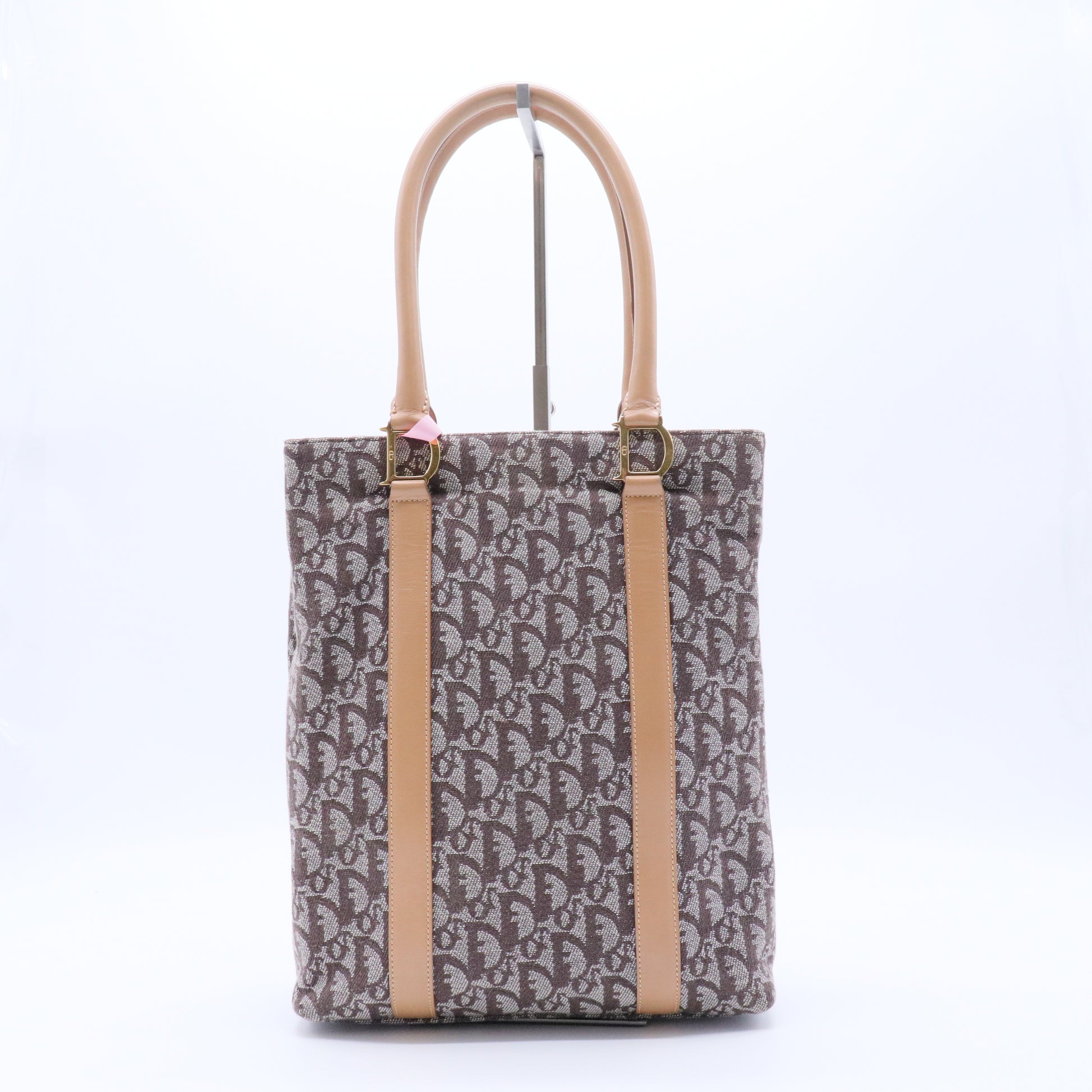Trotter Monogram Canvas Tote Bag with Leather Trim twins