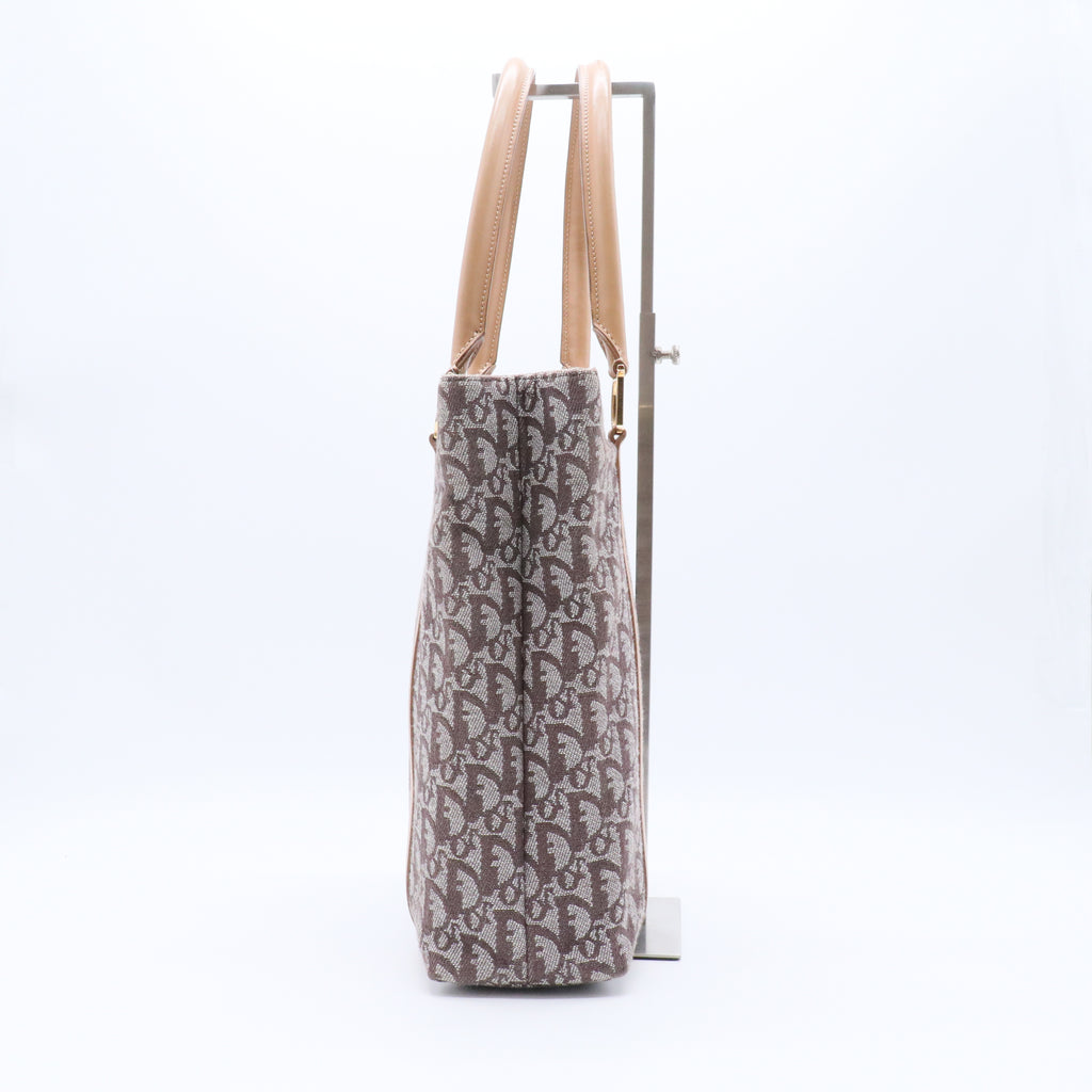 Trotter Monogram Canvas Tote Bag with Leather Trim twins