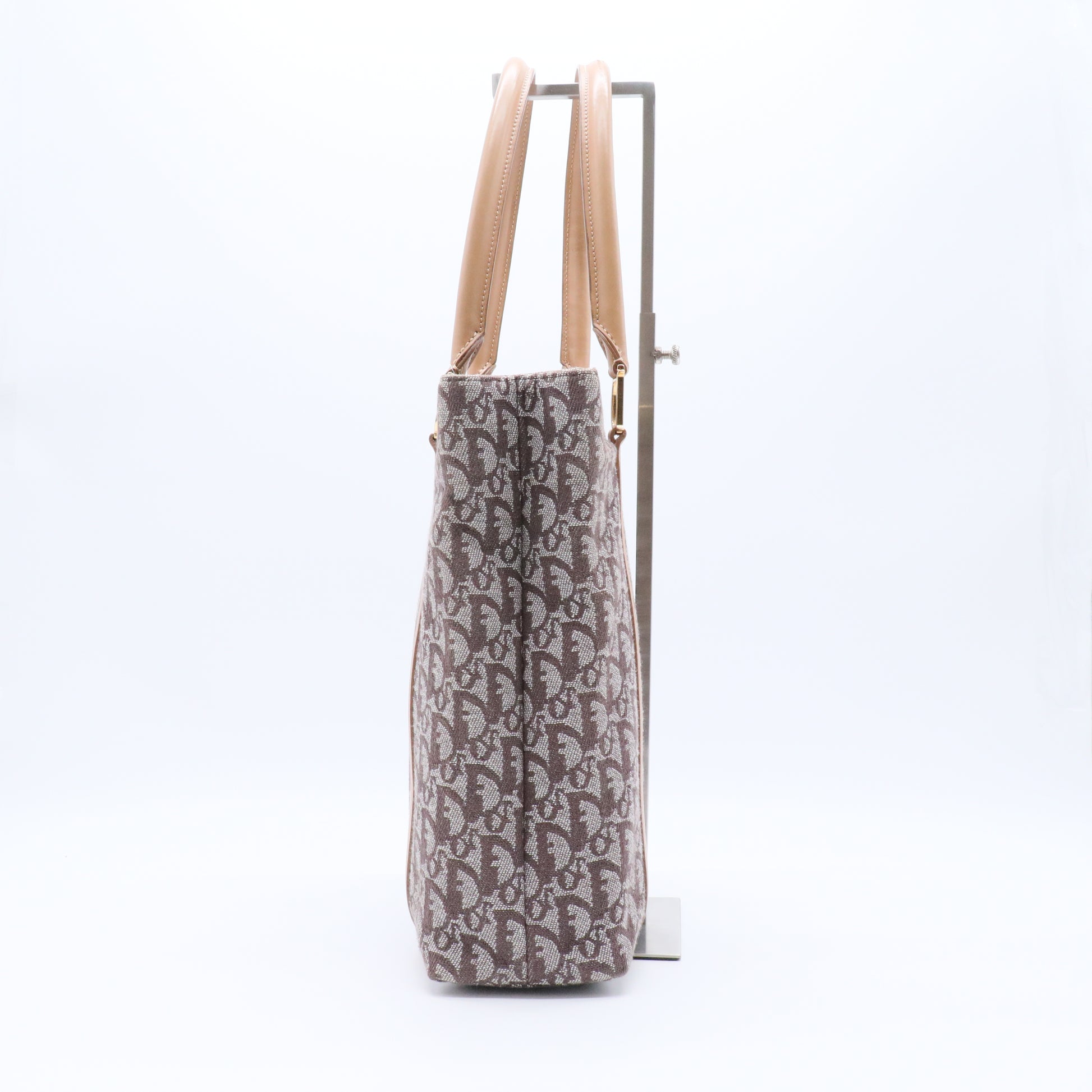 Trotter Monogram Canvas Tote Bag with Leather Trim twins