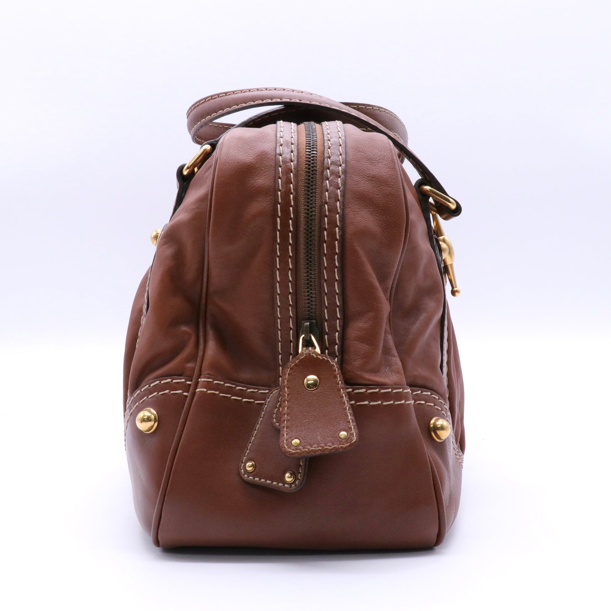 Gucci Horsebit Leather Satchel Bag Brown twins