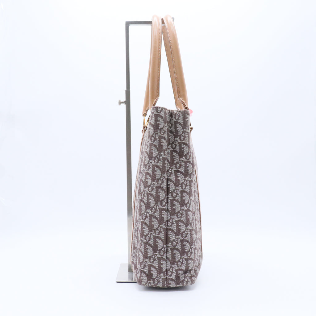 Trotter Monogram Canvas Tote Bag with Leather Trim twins