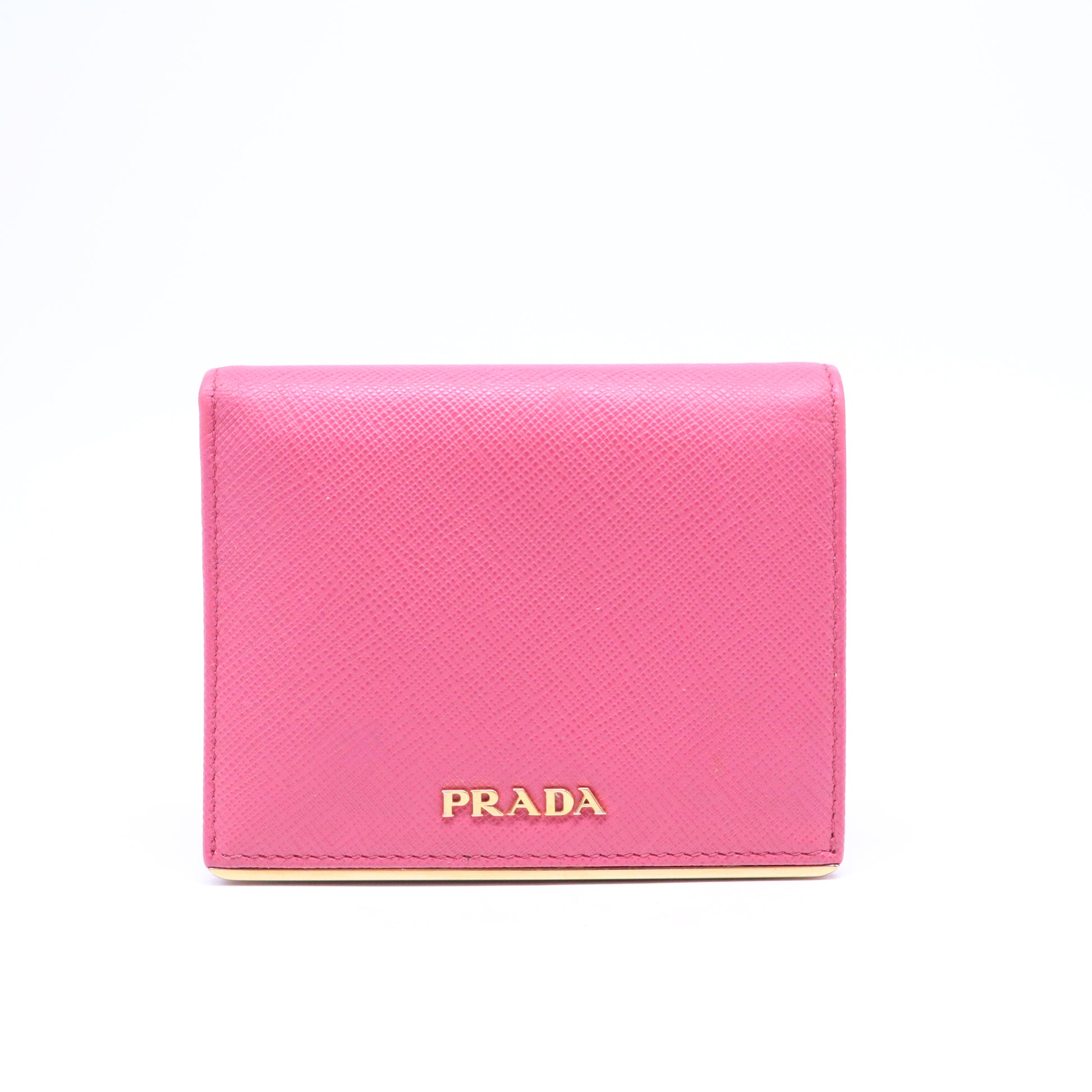 Women's Pink Leather Short Wallet W20953