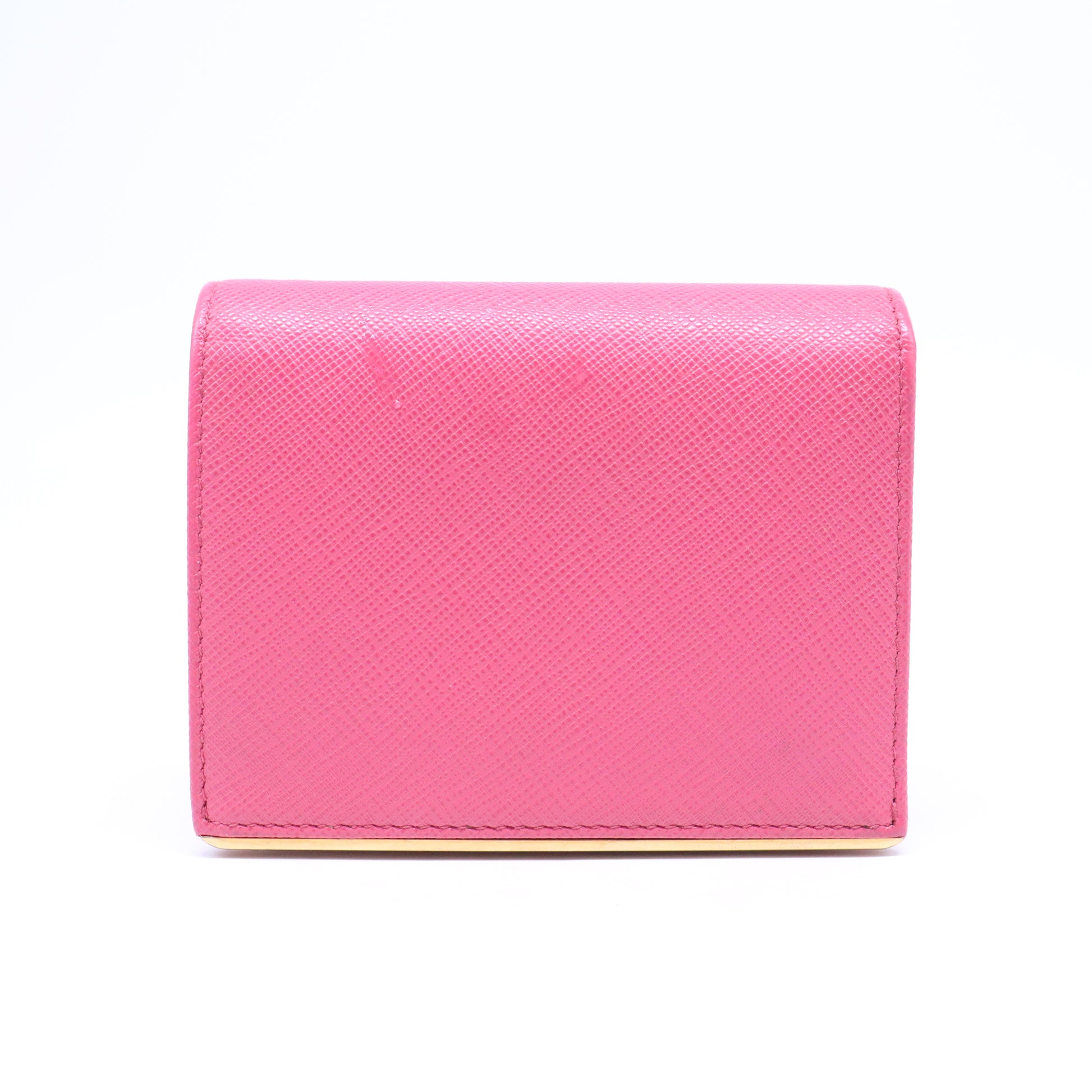 Women's Pink Leather Short Wallet W20953