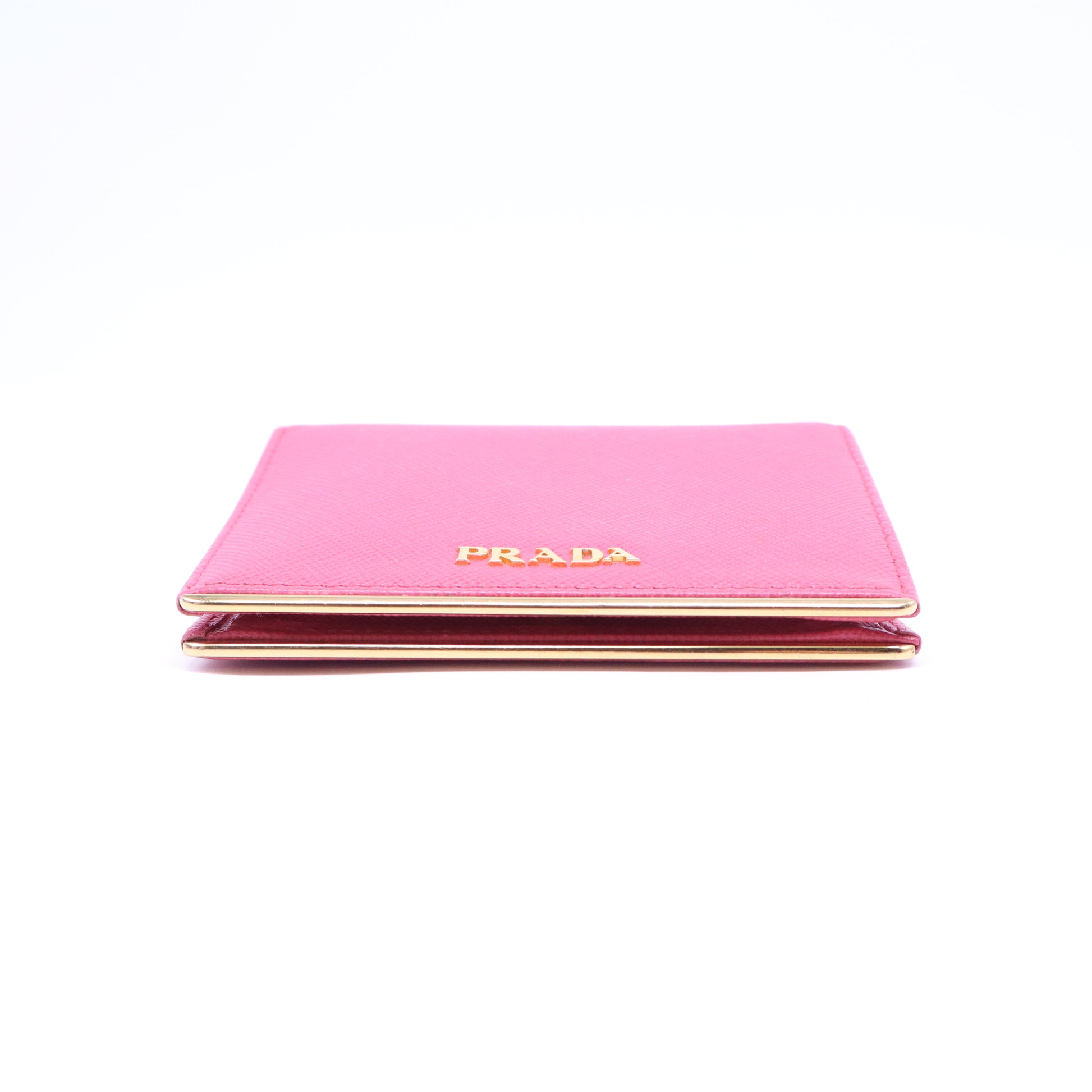 Women's Pink Leather Short Wallet W20953