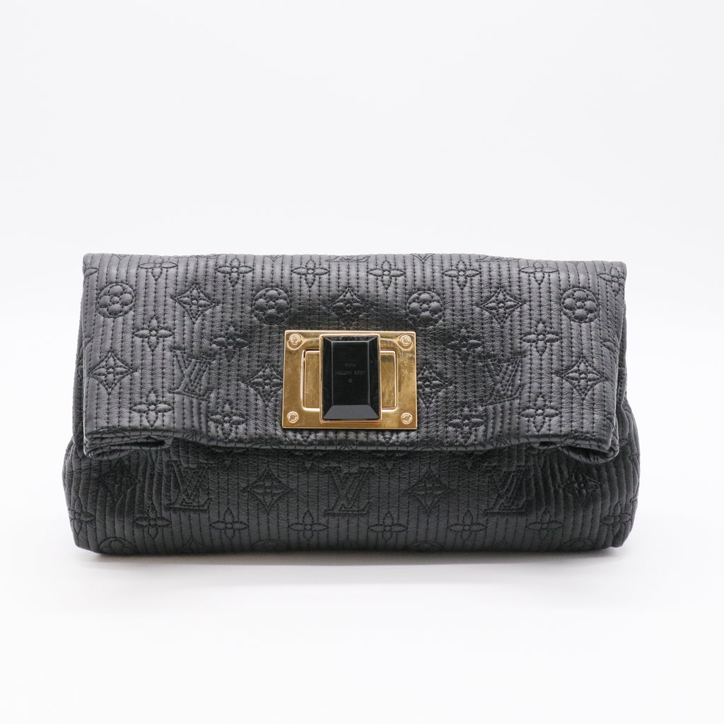 Altair Clutch Quilted Monogram Leather twins
