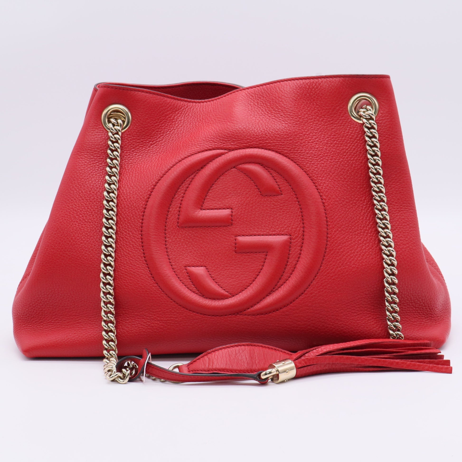 Soho Chain Strap Shoulder Bag Leather Medium Twins LDJ3240