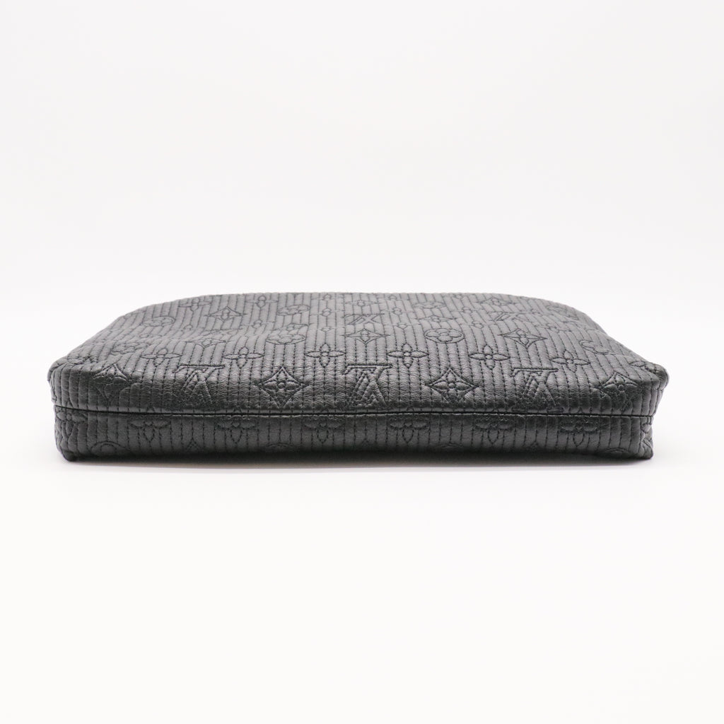 Altair Clutch Quilted Monogram Leather twins