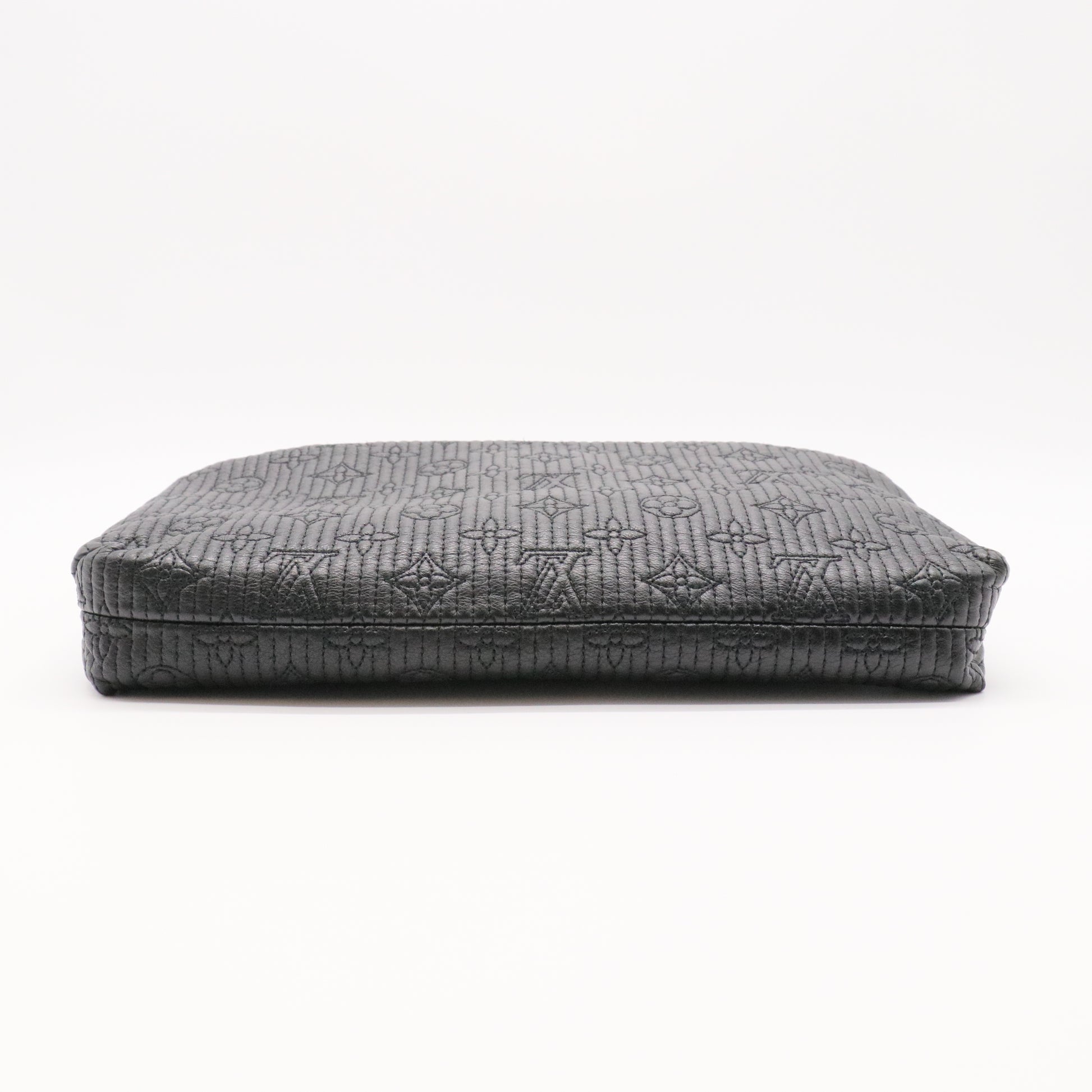 Altair Clutch Quilted Monogram Leather twins