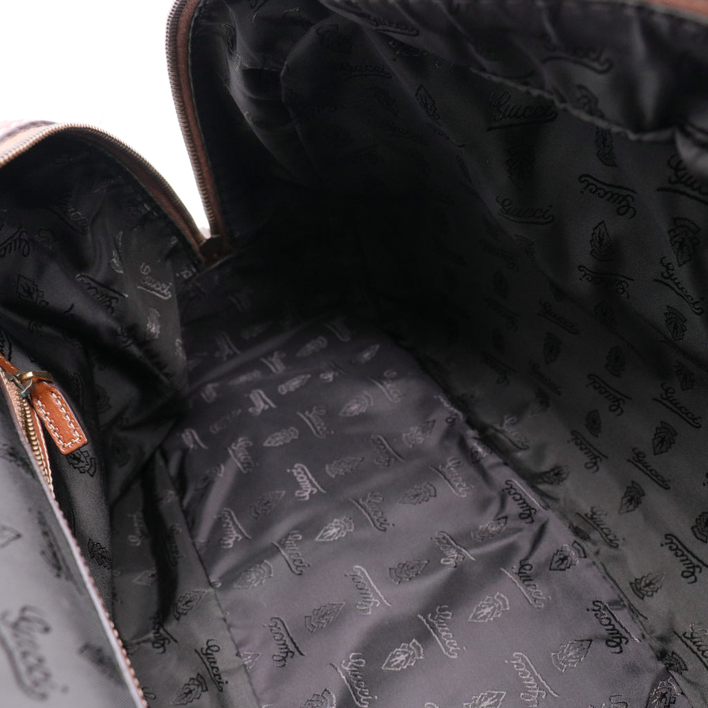 Gucci Horsebit Leather Satchel Bag Brown twins