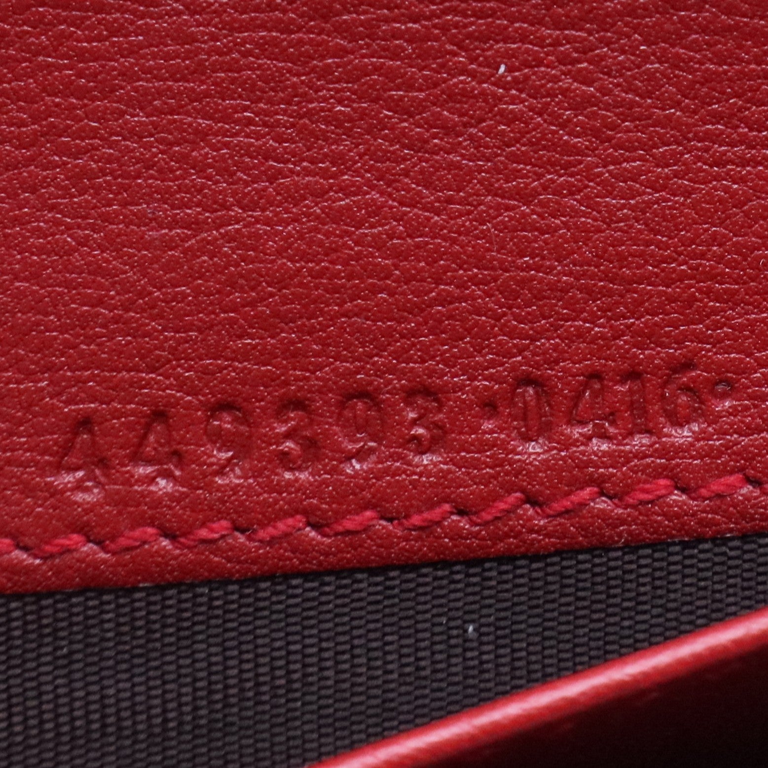 Red Microgucissima Leather Continental Flap Wallet
