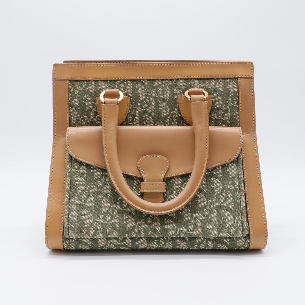 Canvas Hand Bag Khaki Auth twins