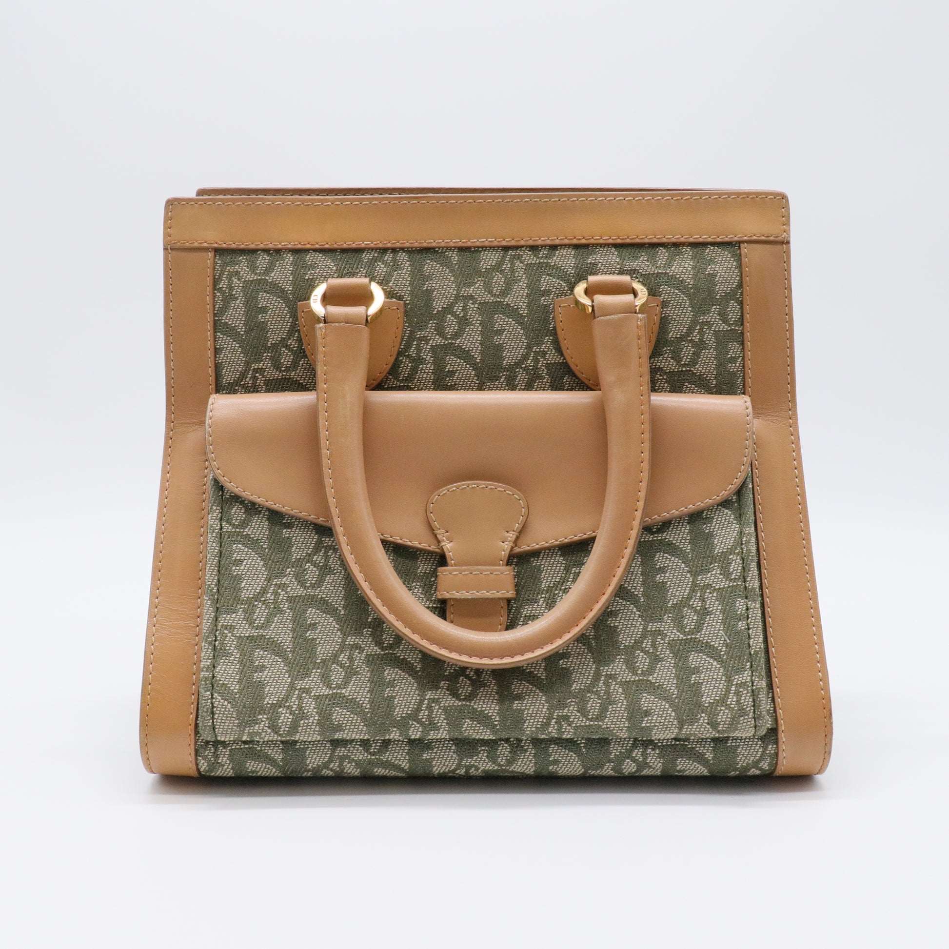 Canvas Hand Bag Khaki Auth twins