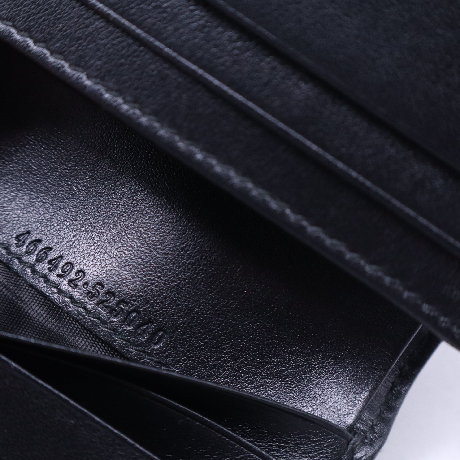 Black Matelassé Leather GG Marmont Card Case W21008