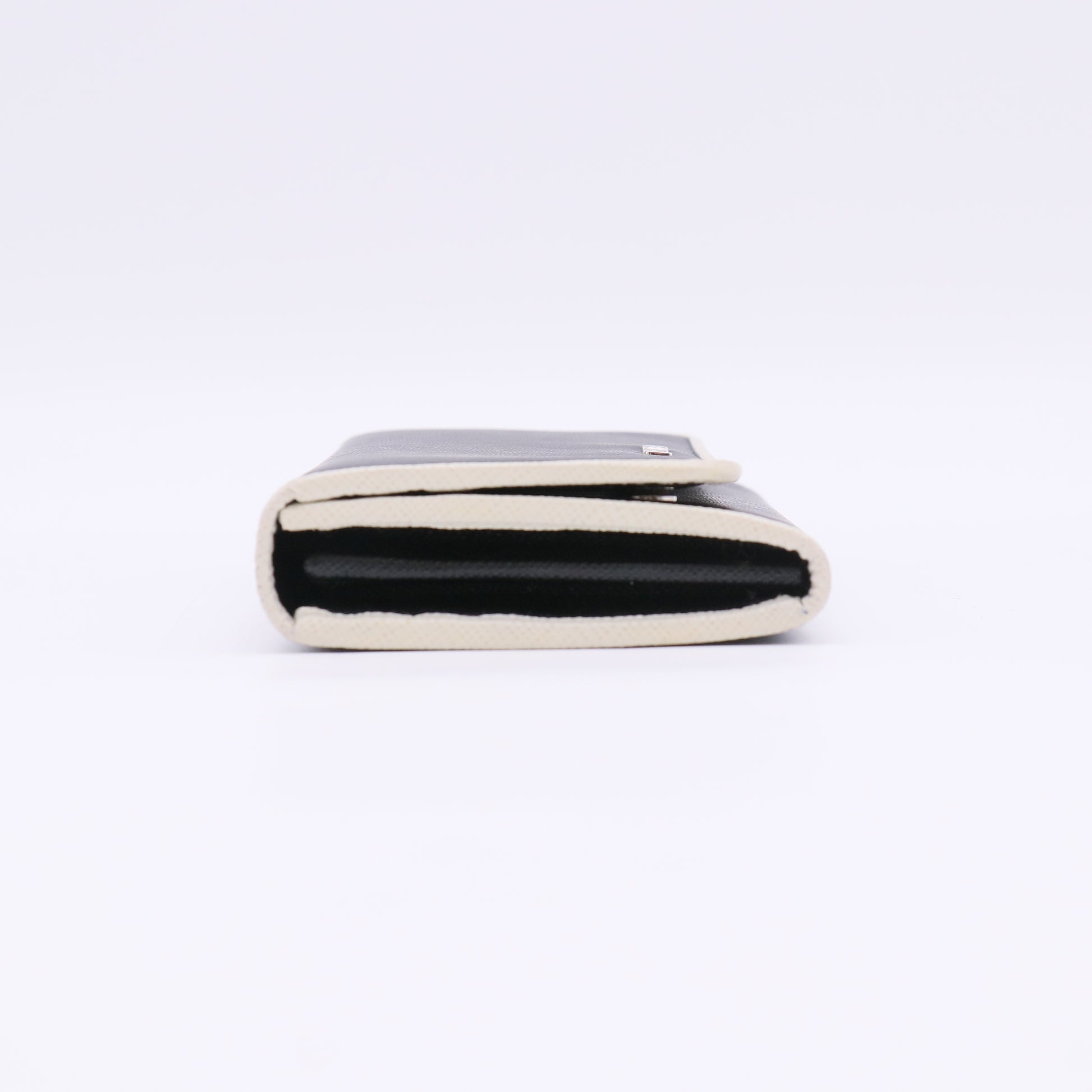 Prada Saffiano Metal Bar Continental Flap Wallet W22879