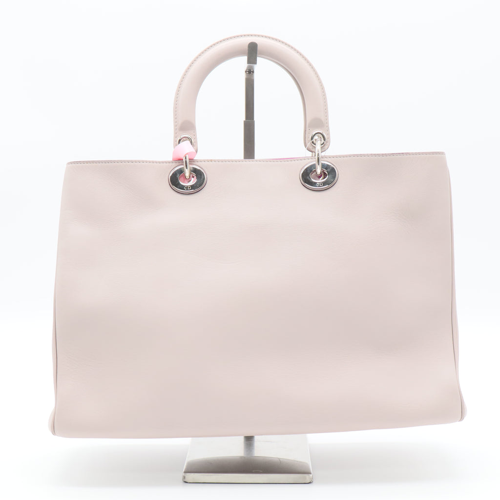 Light Purple Calfskin Leather Large Diorissimo Tote Bag twins