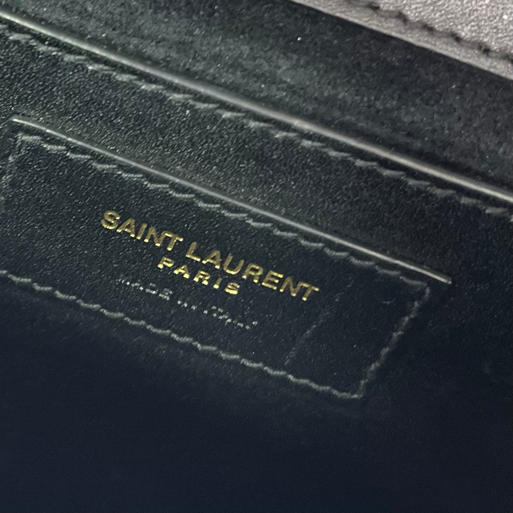 Black Leather Medium Kate Tassel Shoulder Bag twins