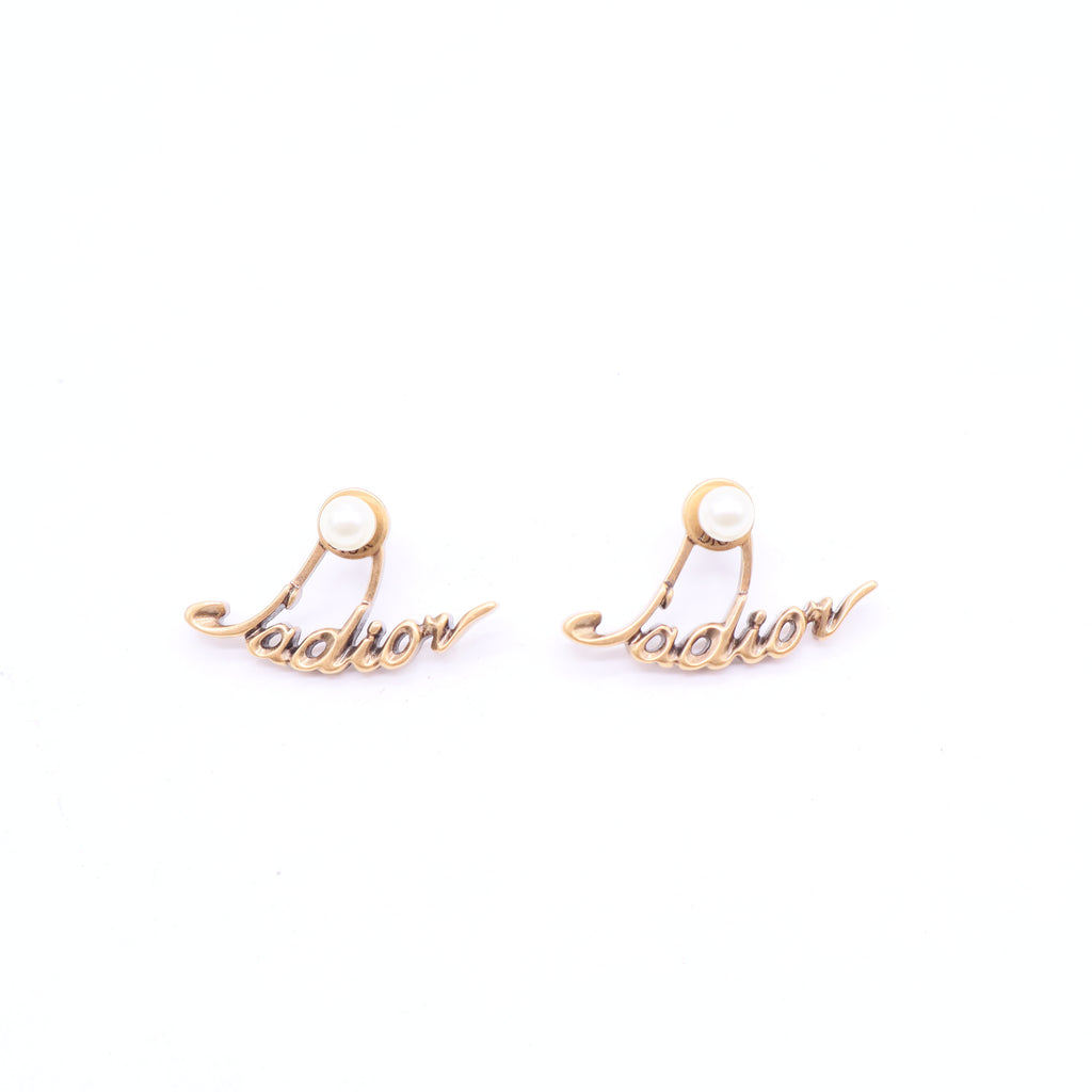 Metal Pearl J'Adior Tribal Earrings Gold W11324