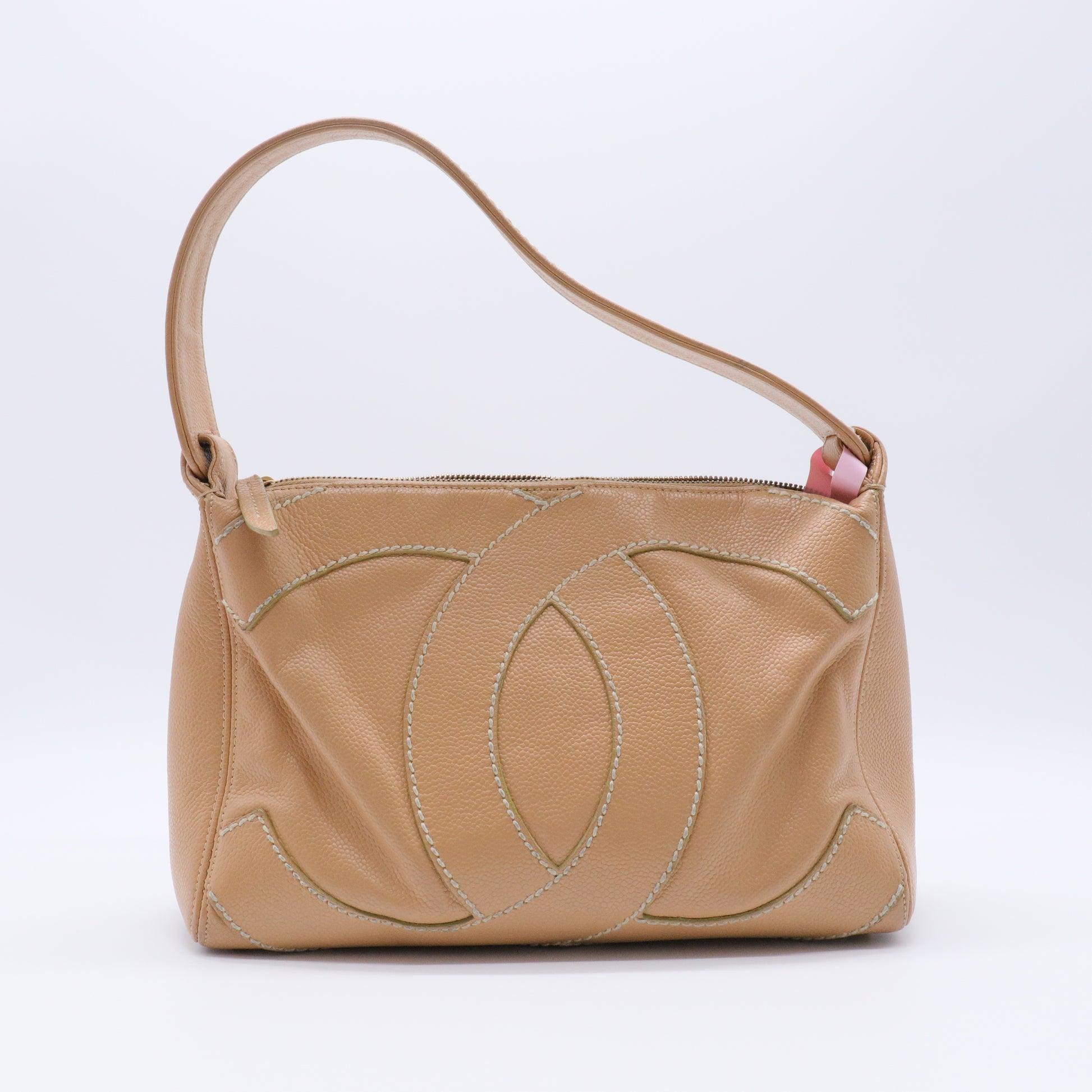 CC Stitch Shoulder Bag Caviar Medium twins