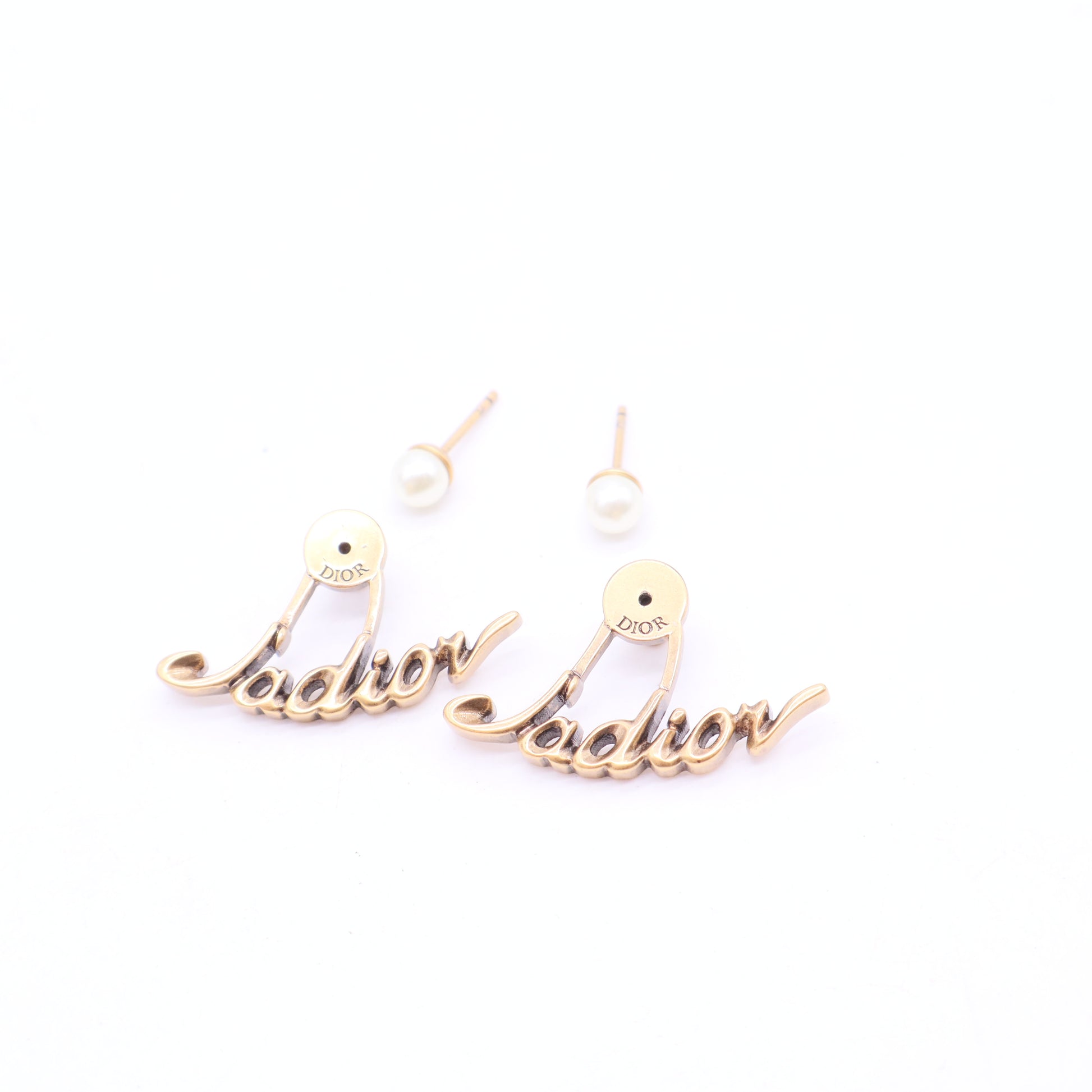 Metal Pearl J'Adior Tribal Earrings Gold W11324