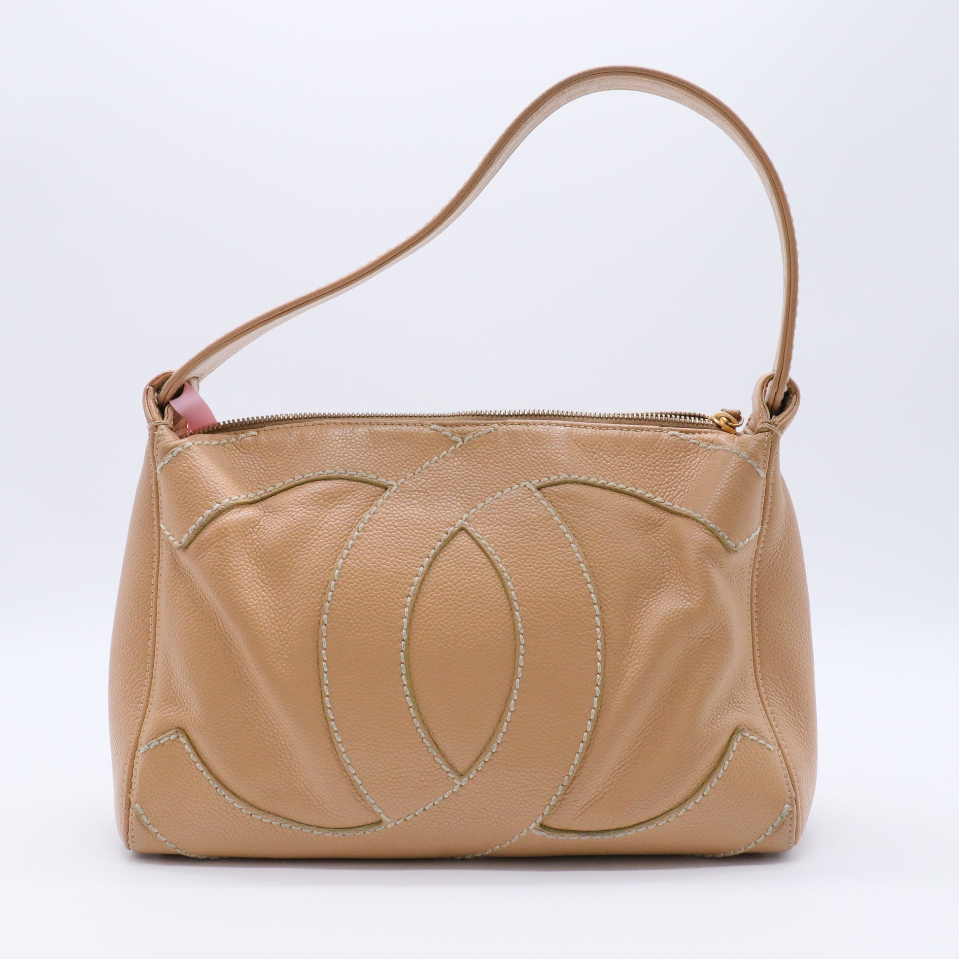 CC Stitch Shoulder Bag Caviar Medium twins