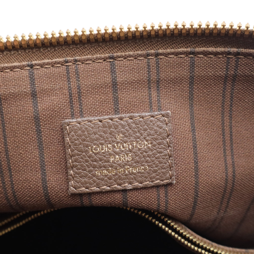 Louis Vuitton Pallas Chain Tote Monogram Empreinte Leather Bag Taupe Twins