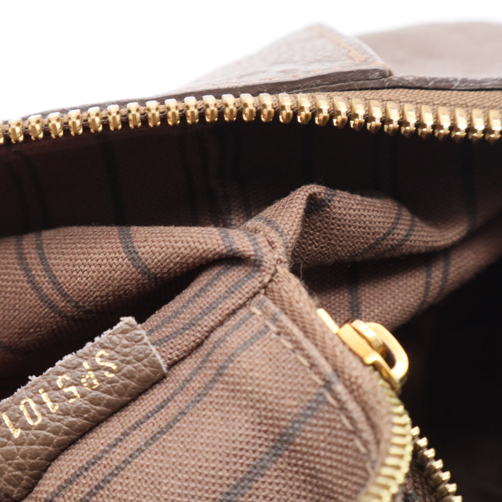 Louis Vuitton Pallas Chain Tote Monogram Empreinte Leather Bag Taupe Twins