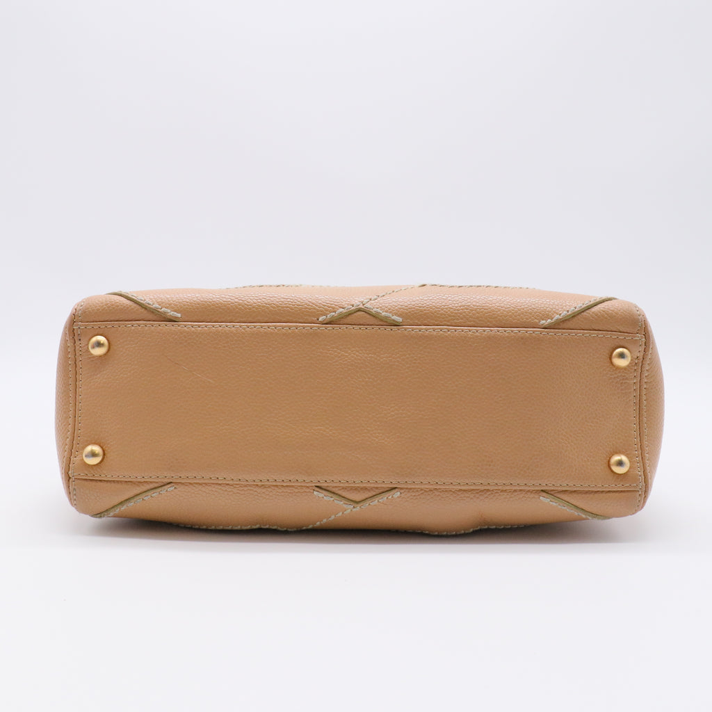 CC Stitch Shoulder Bag Caviar Medium twins