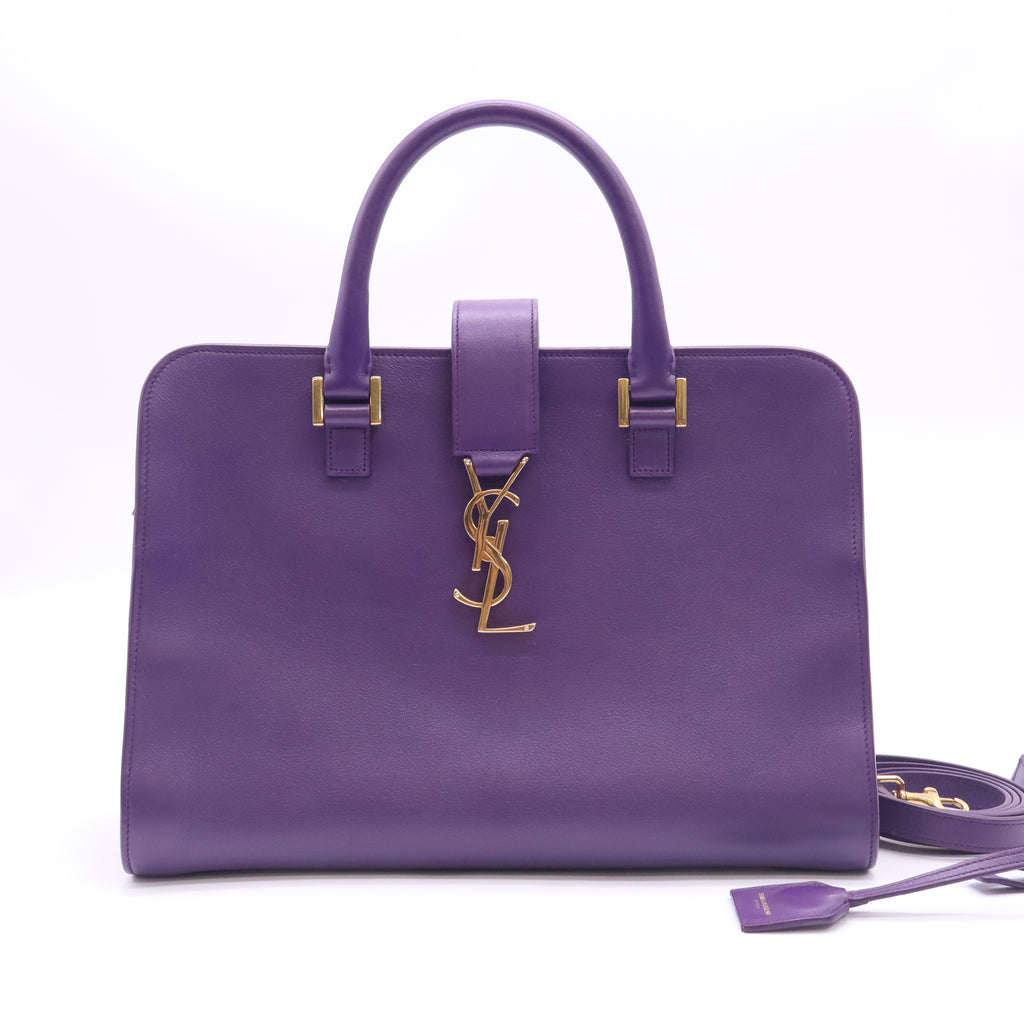 Saint Laurent Calfskin Leather Small Monogram Cabas Bag B24052