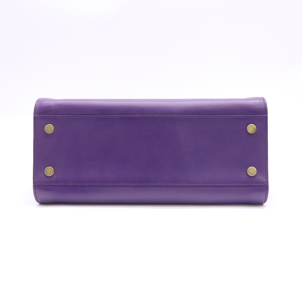 Saint Laurent Calfskin Leather Small Monogram Cabas Bag B24052