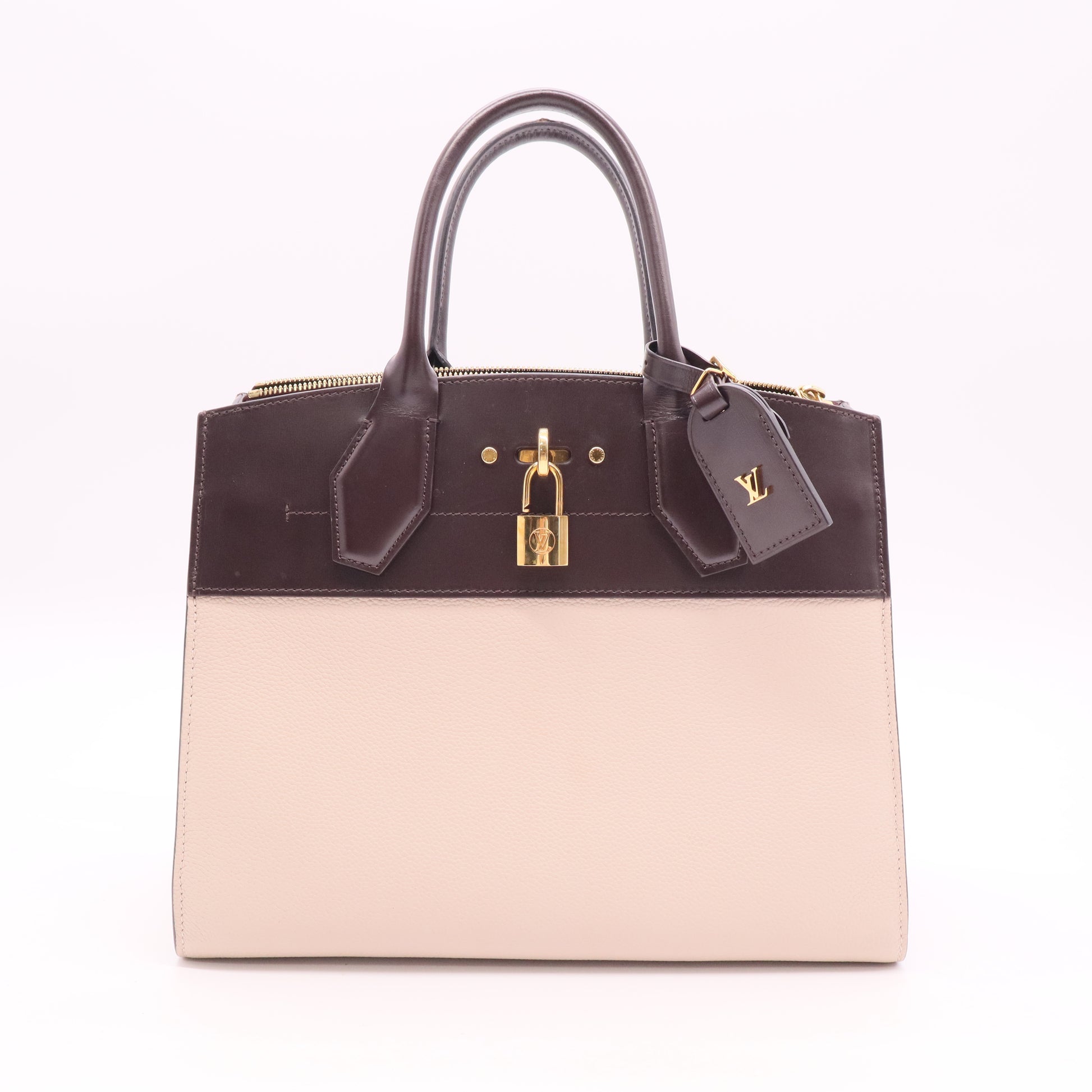 City Steamer Handbag Leather MM Twins