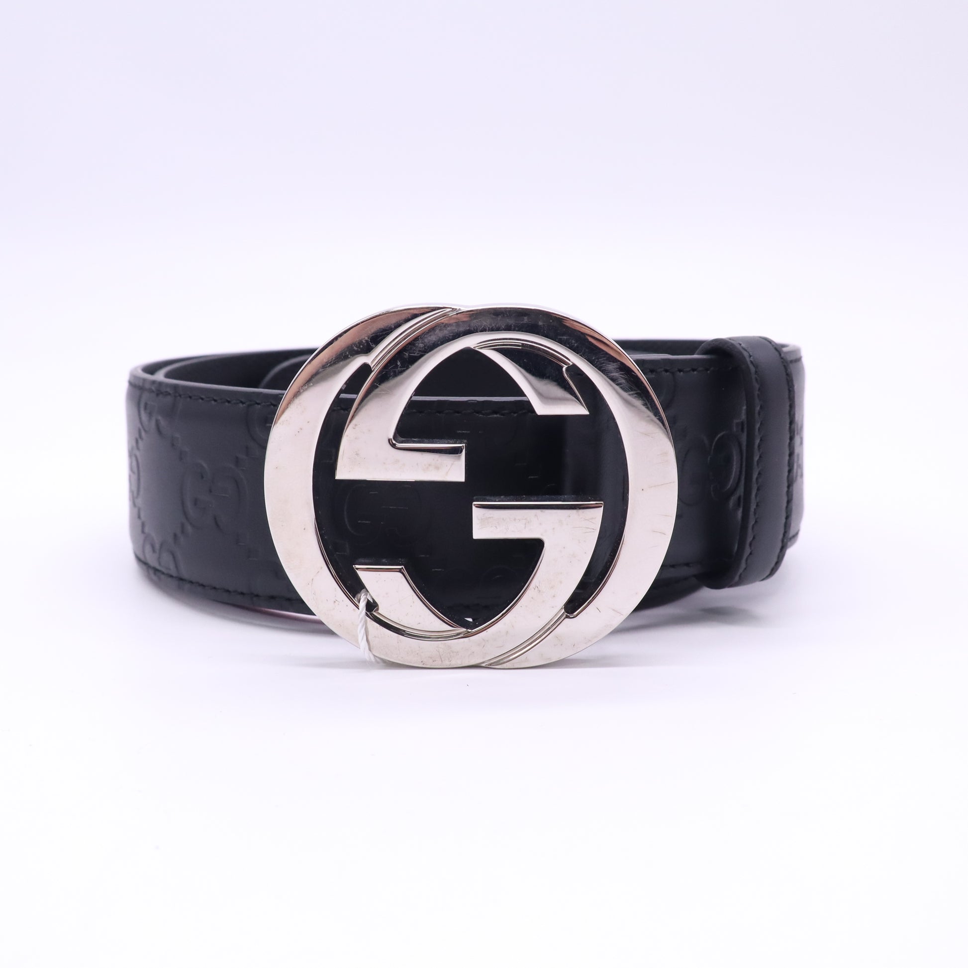 Gucci Signature Leather 90 Belt with Interlocking G Buckle twins LDJ5177
