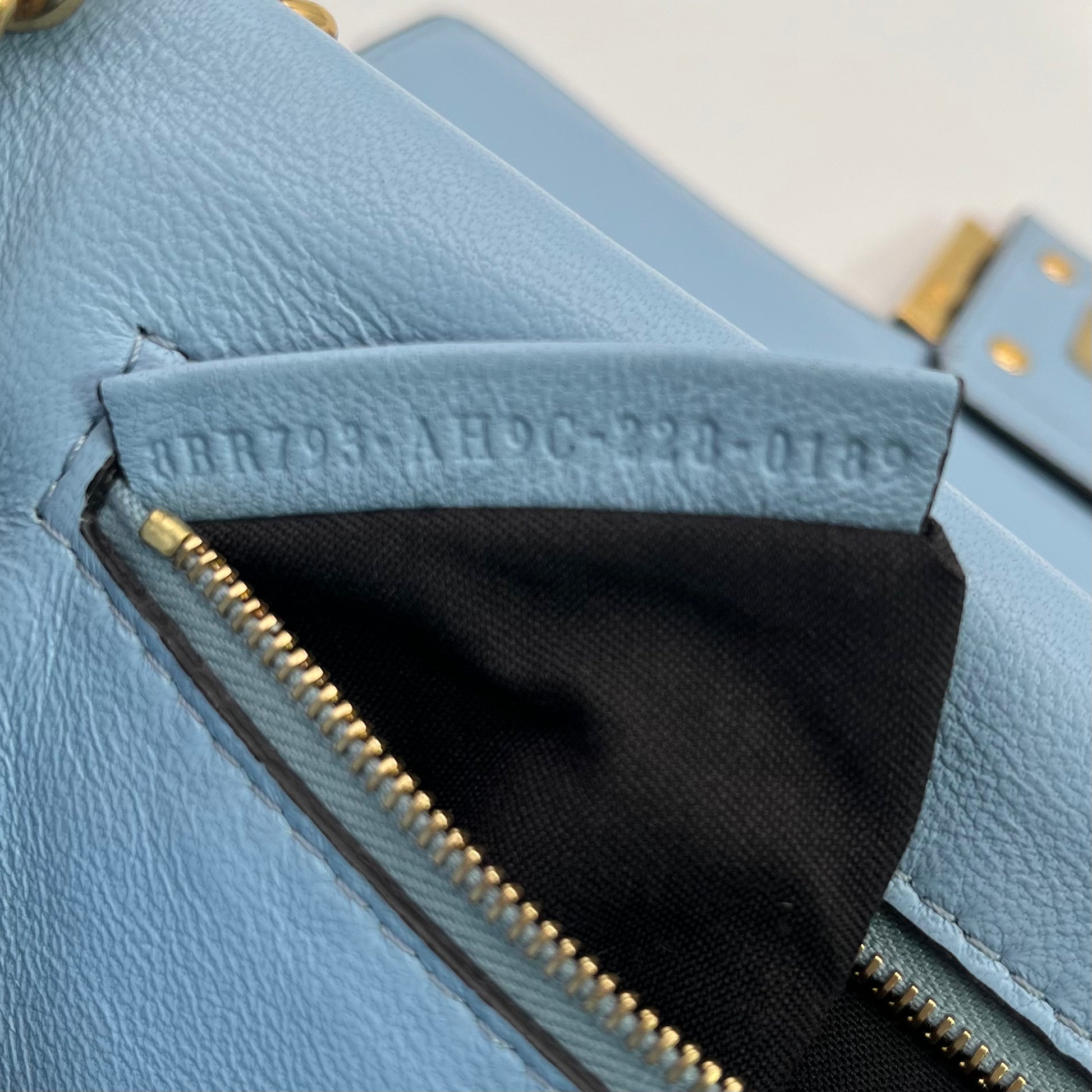 Midi Baguette Chain Bag Zucca Embossed Leather Medium twins