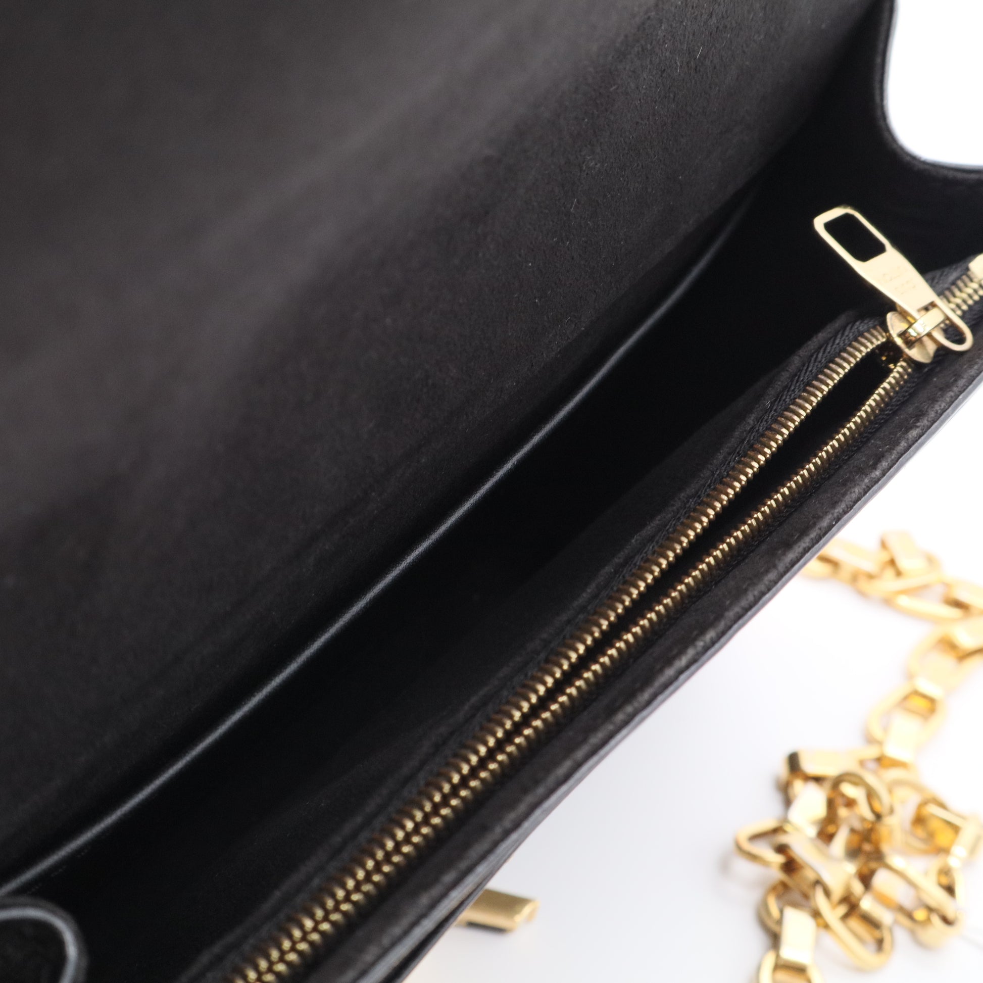 Chain Louise Clutch Leather with Python GM twins